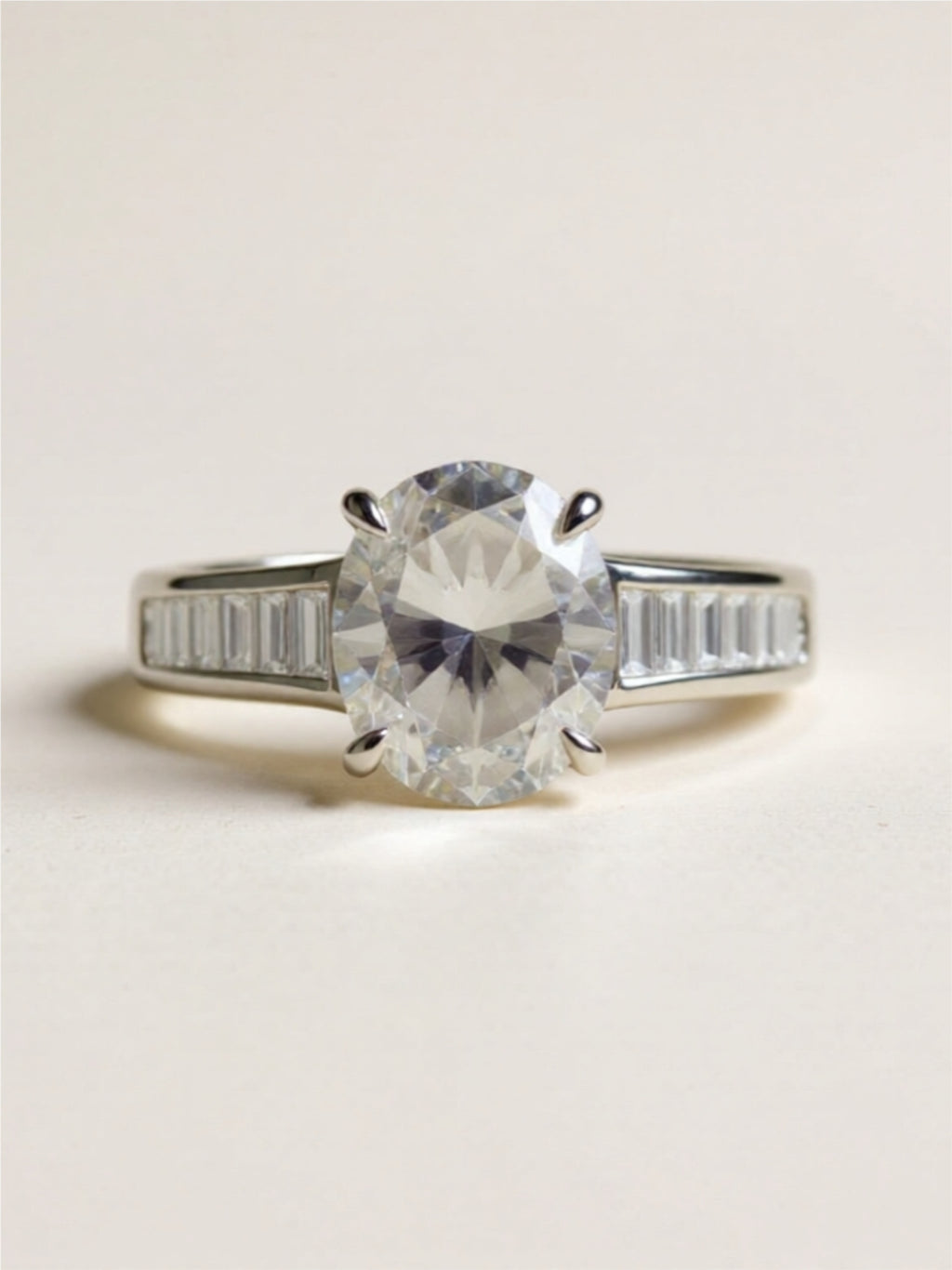 3 Carat Moissanite 925 Sterling Silver Ring