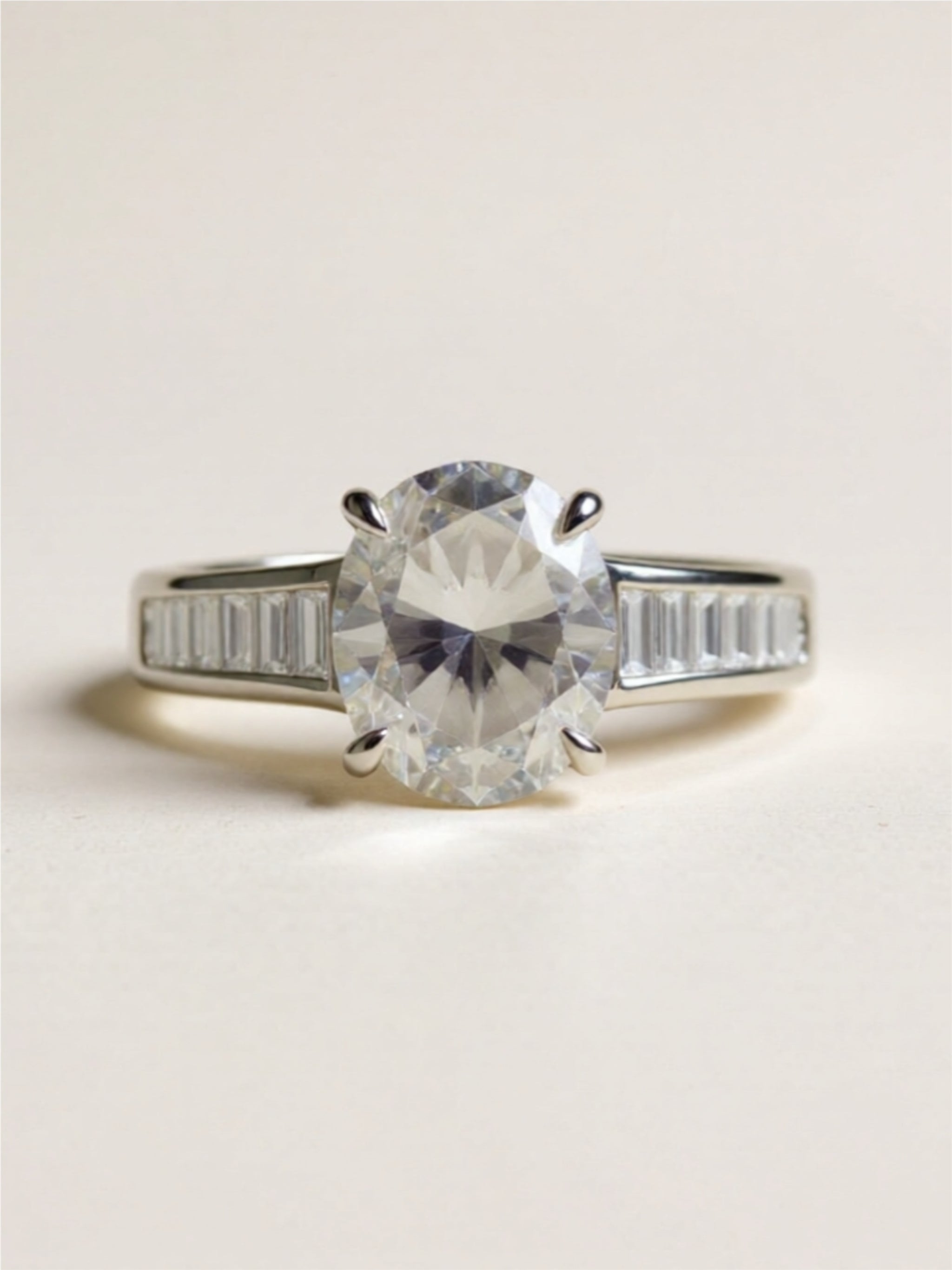 3 Carat Moissanite 925 Sterling Silver Ring