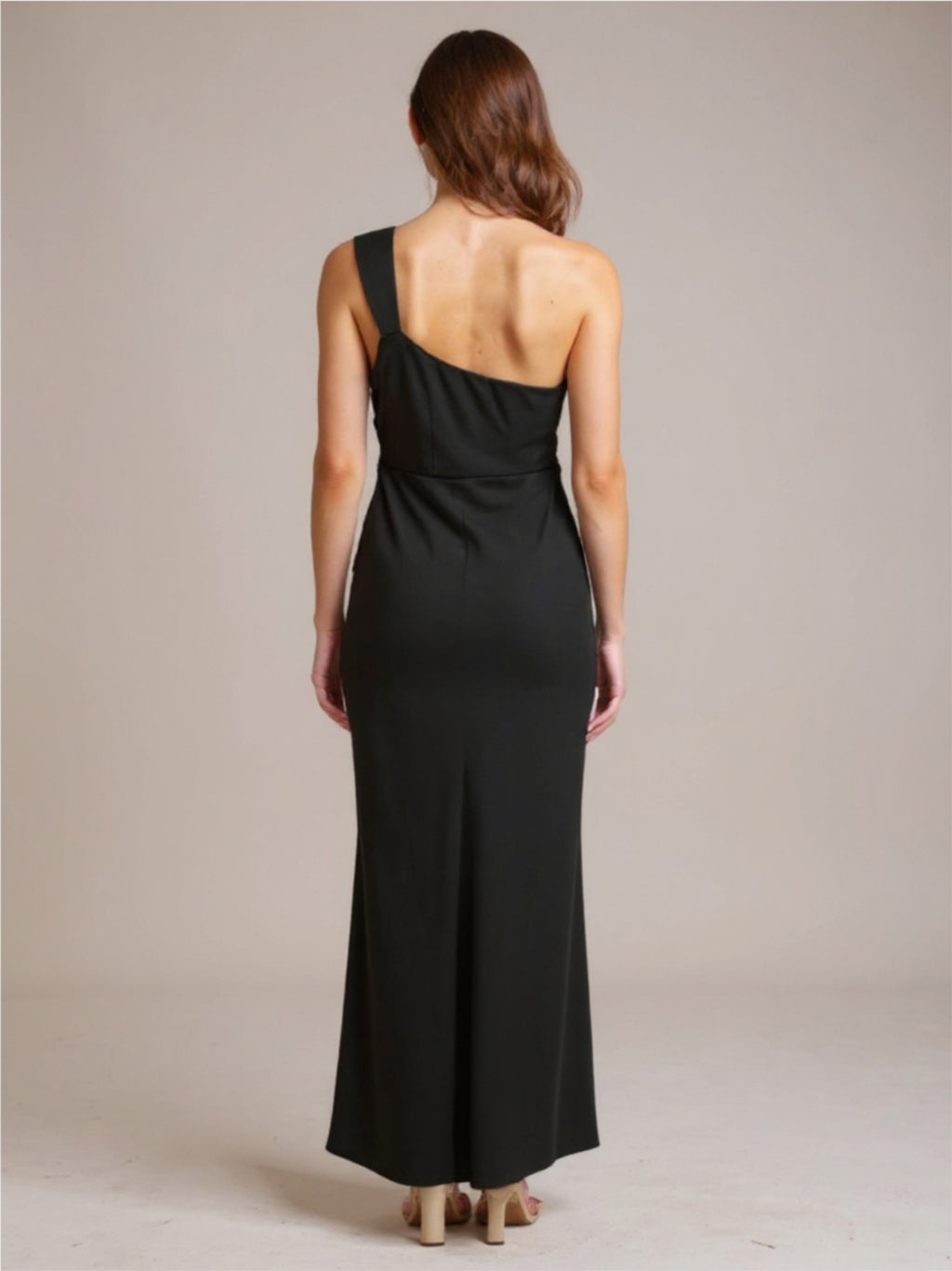Black One Shoulder Maxi Dress