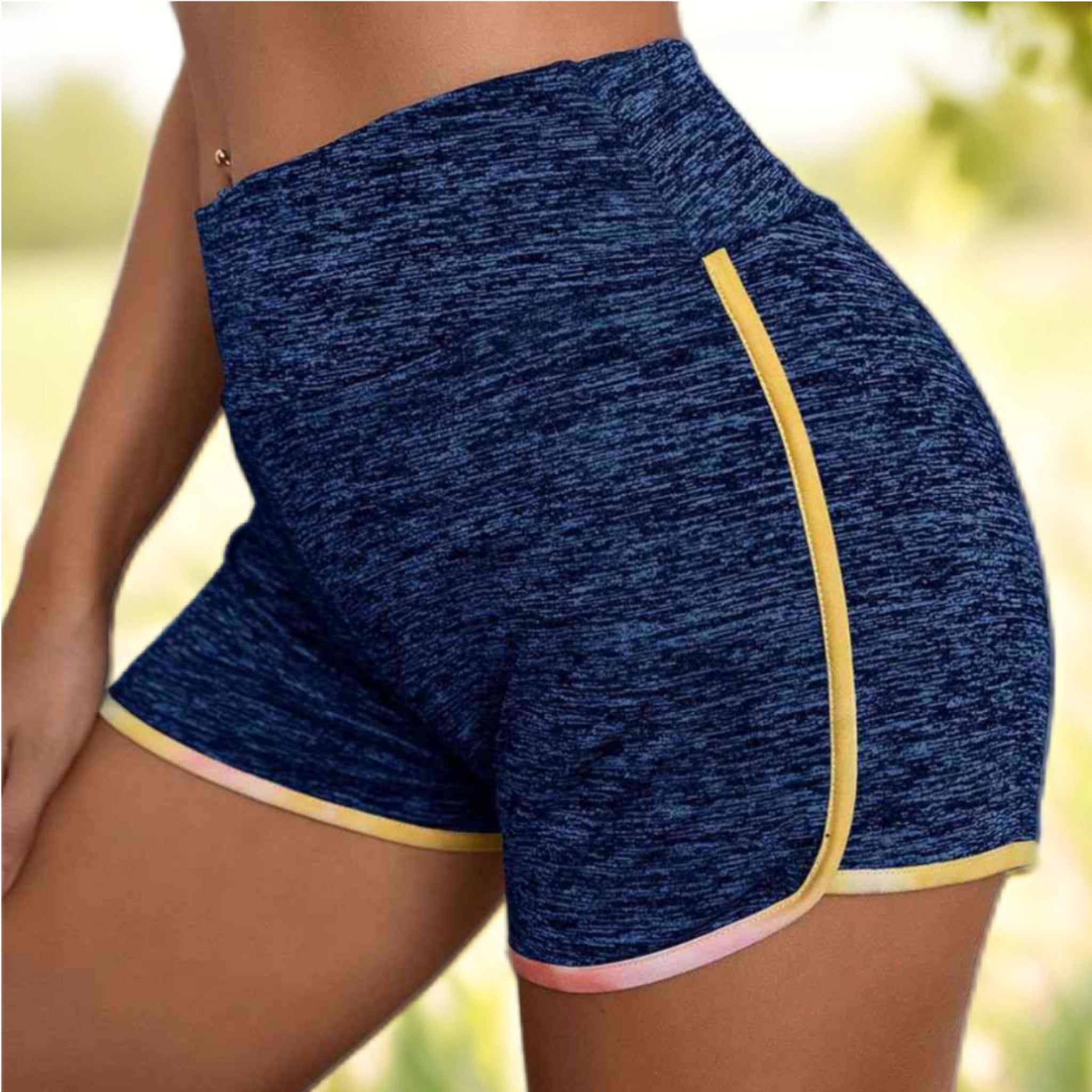 Heathered Wide Waistband Shorts