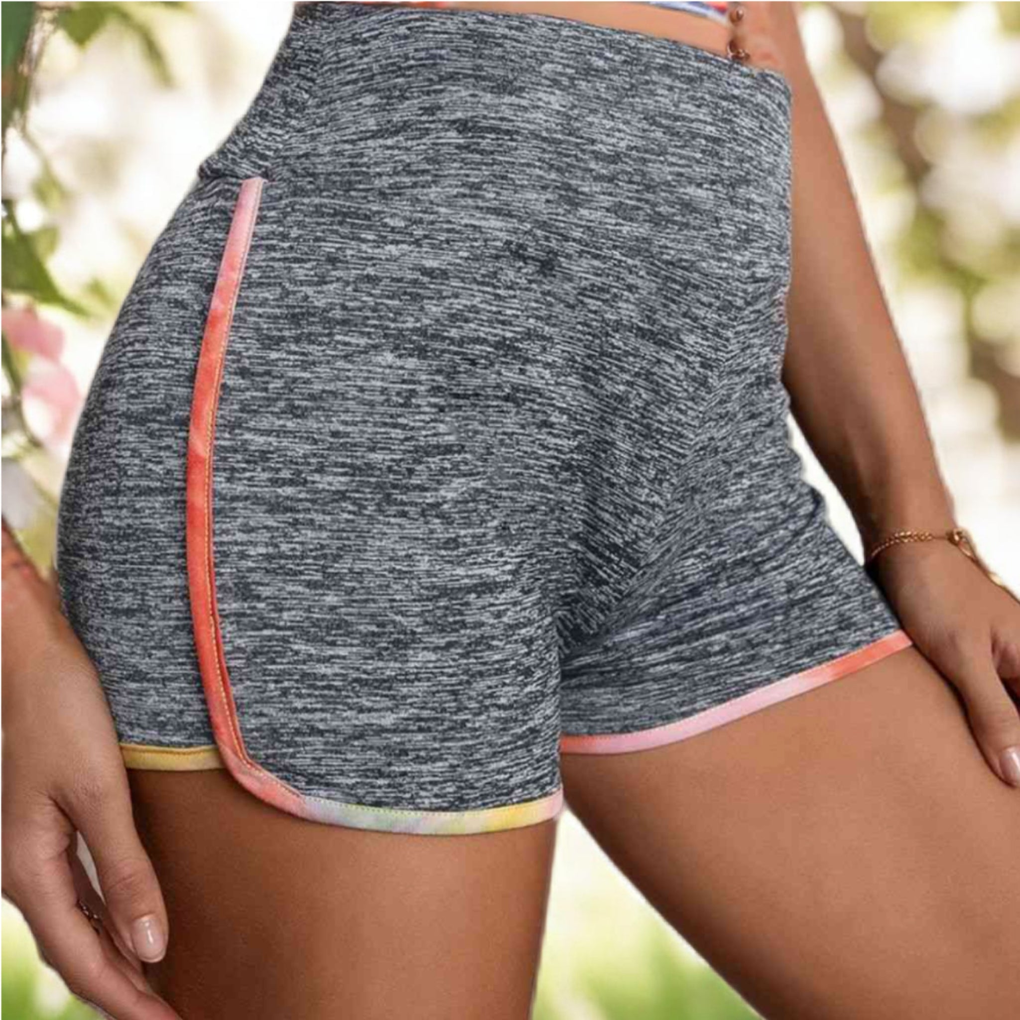 Heathered Wide Waistband Shorts