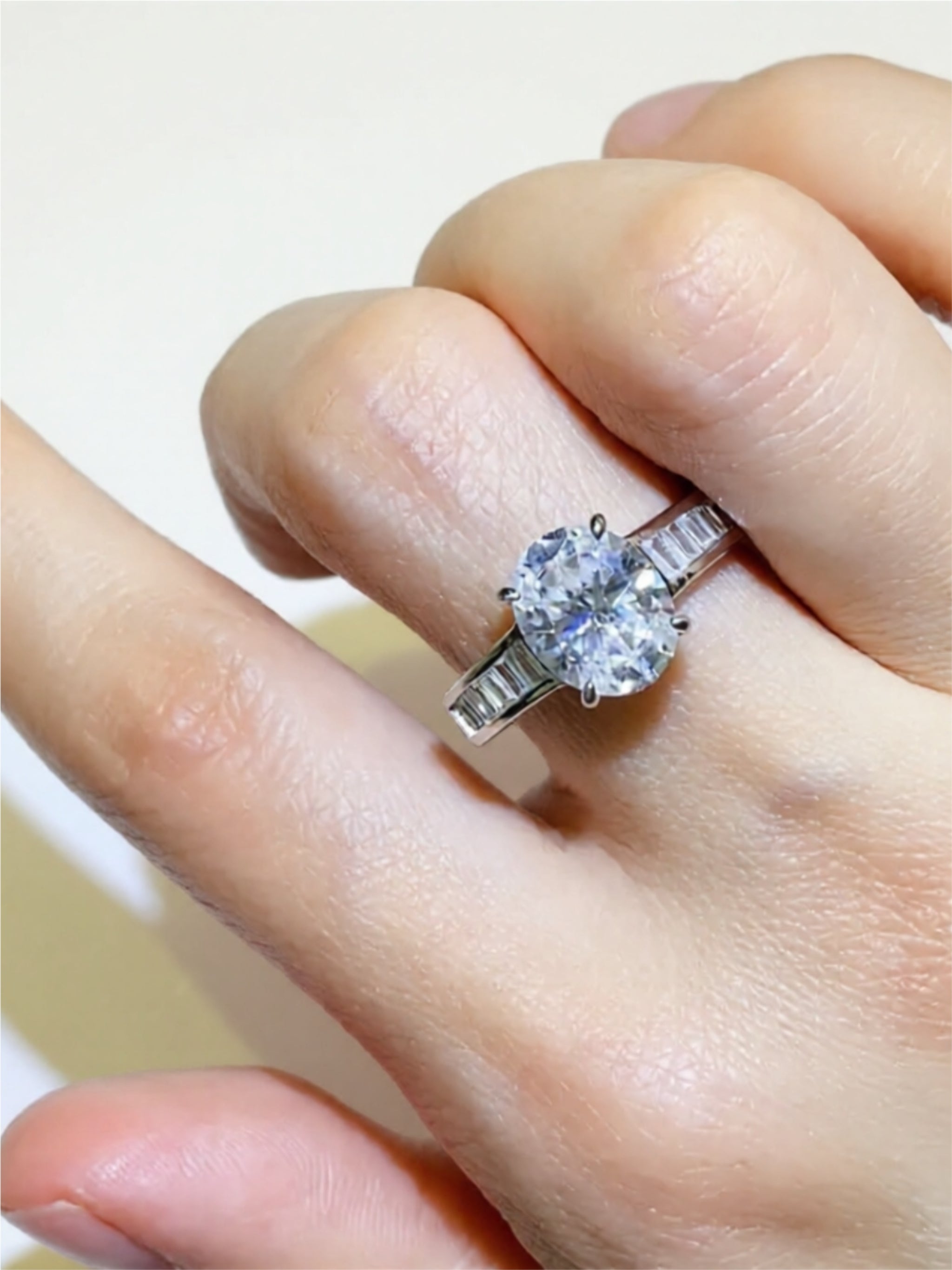 3 Carat Moissanite 925 Sterling Silver Ring