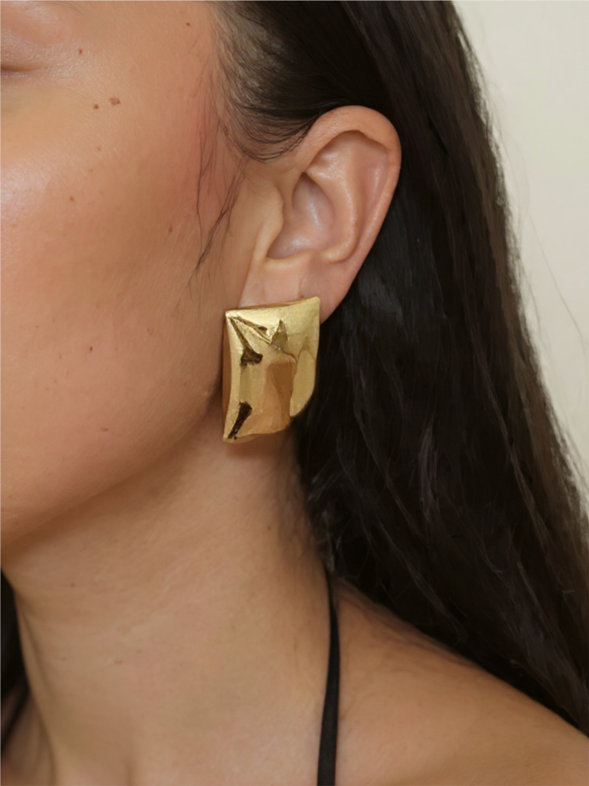Stainless Steel Rectangular Stud Earrings