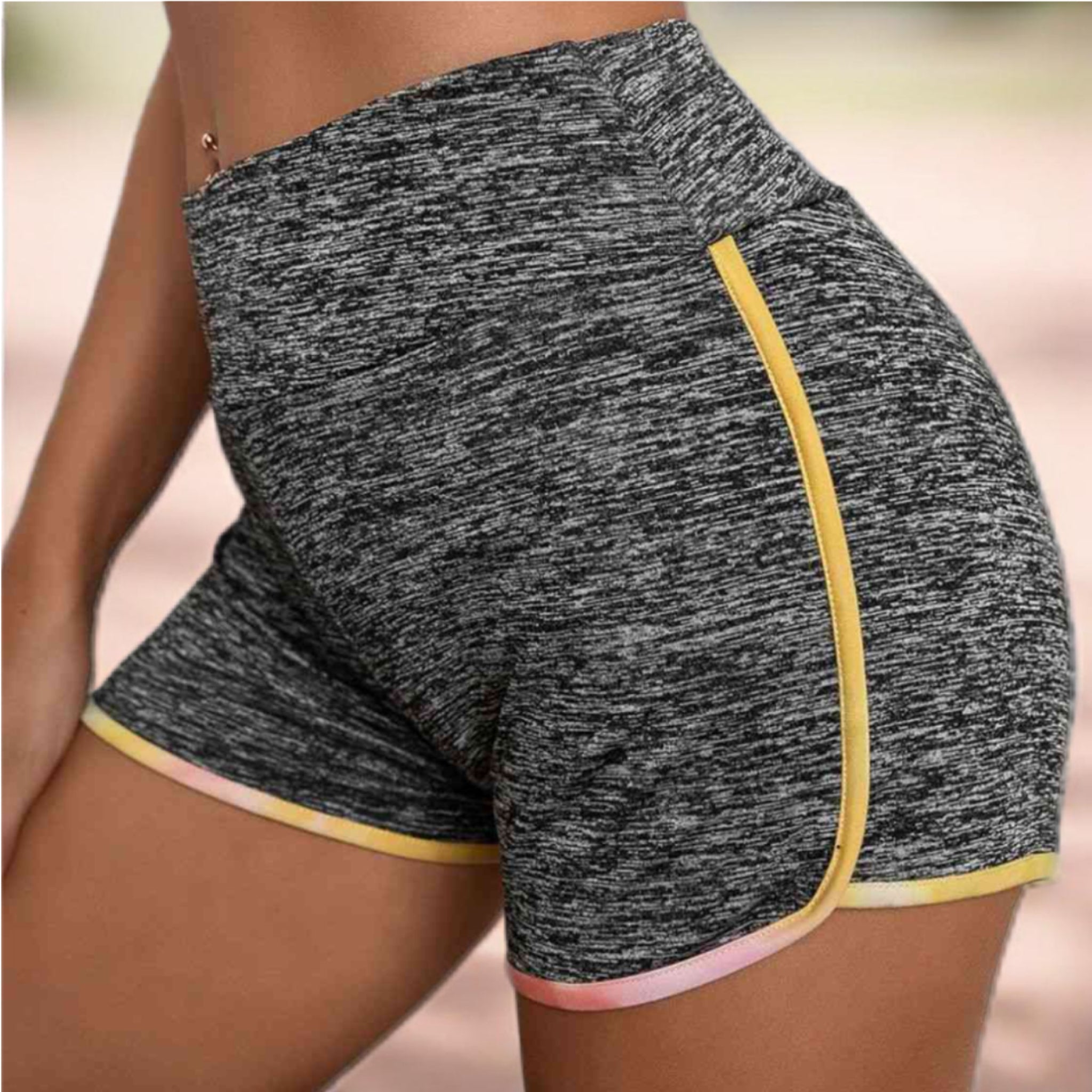Heathered Wide Waistband Shorts