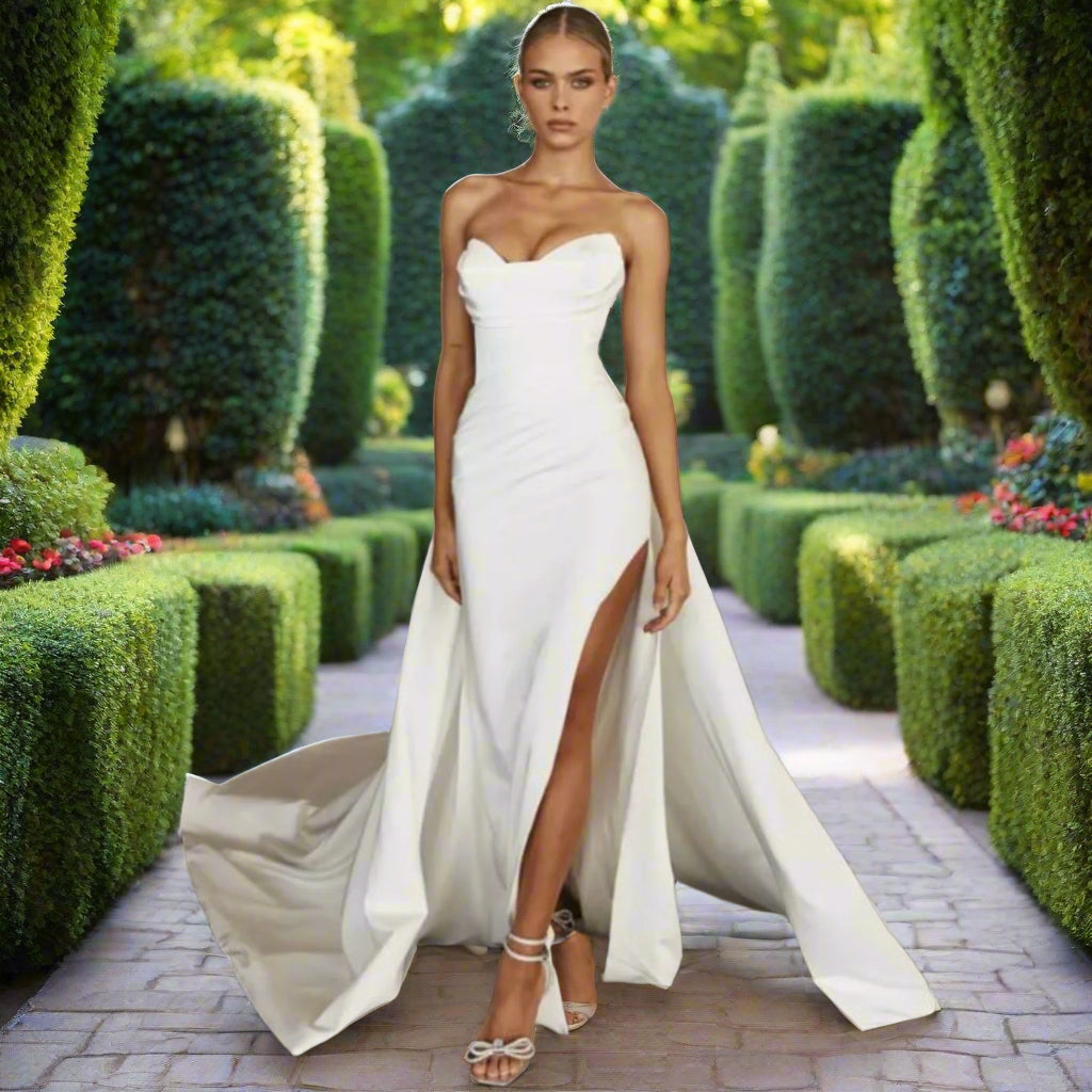Mermaid Front Slit Bridal Gown