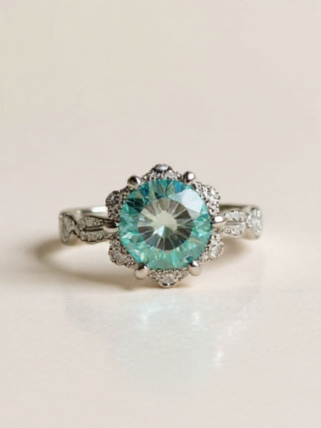 2 Carat Moissanite 925 Sterling Silver Ring