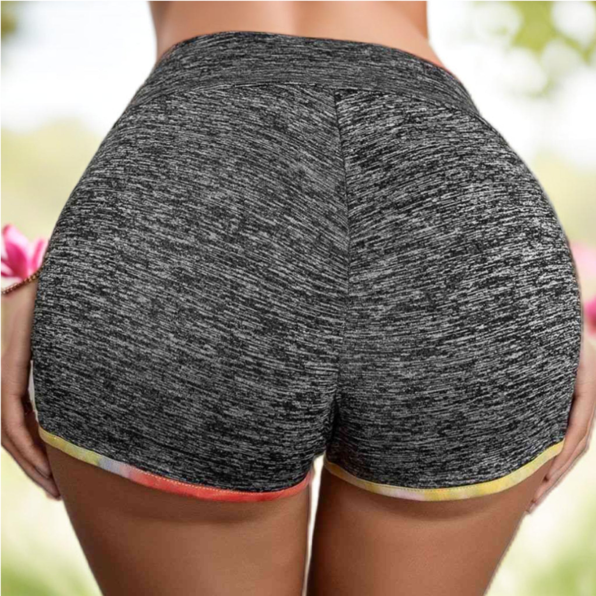 Heathered Wide Waistband Shorts