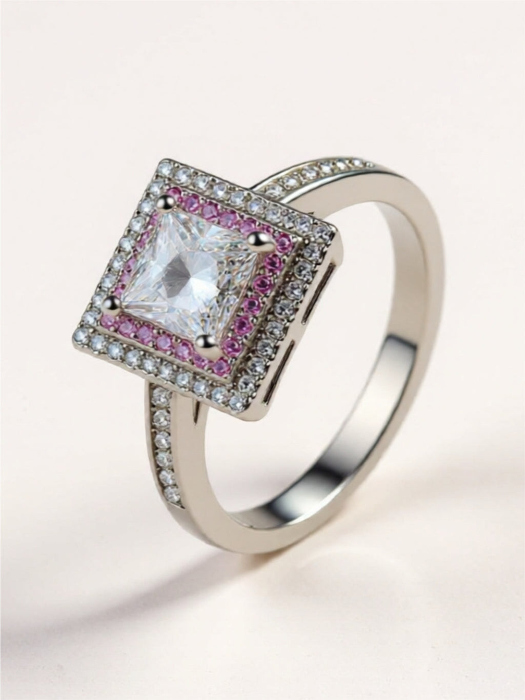 925 Sterling Silver 1 Carat Moissanite Ring