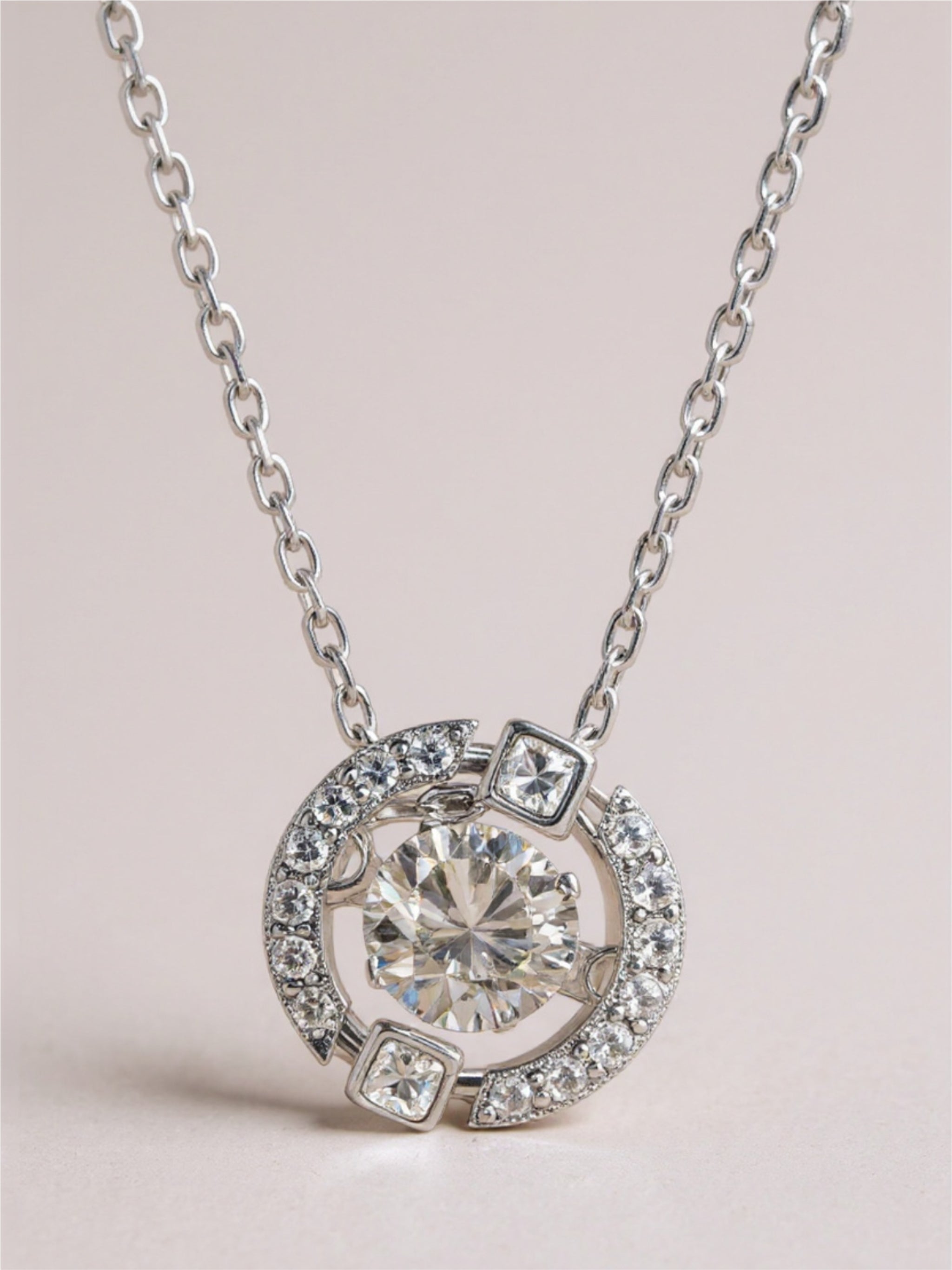Moissanite 925 Sterling Silver Pendant Necklace