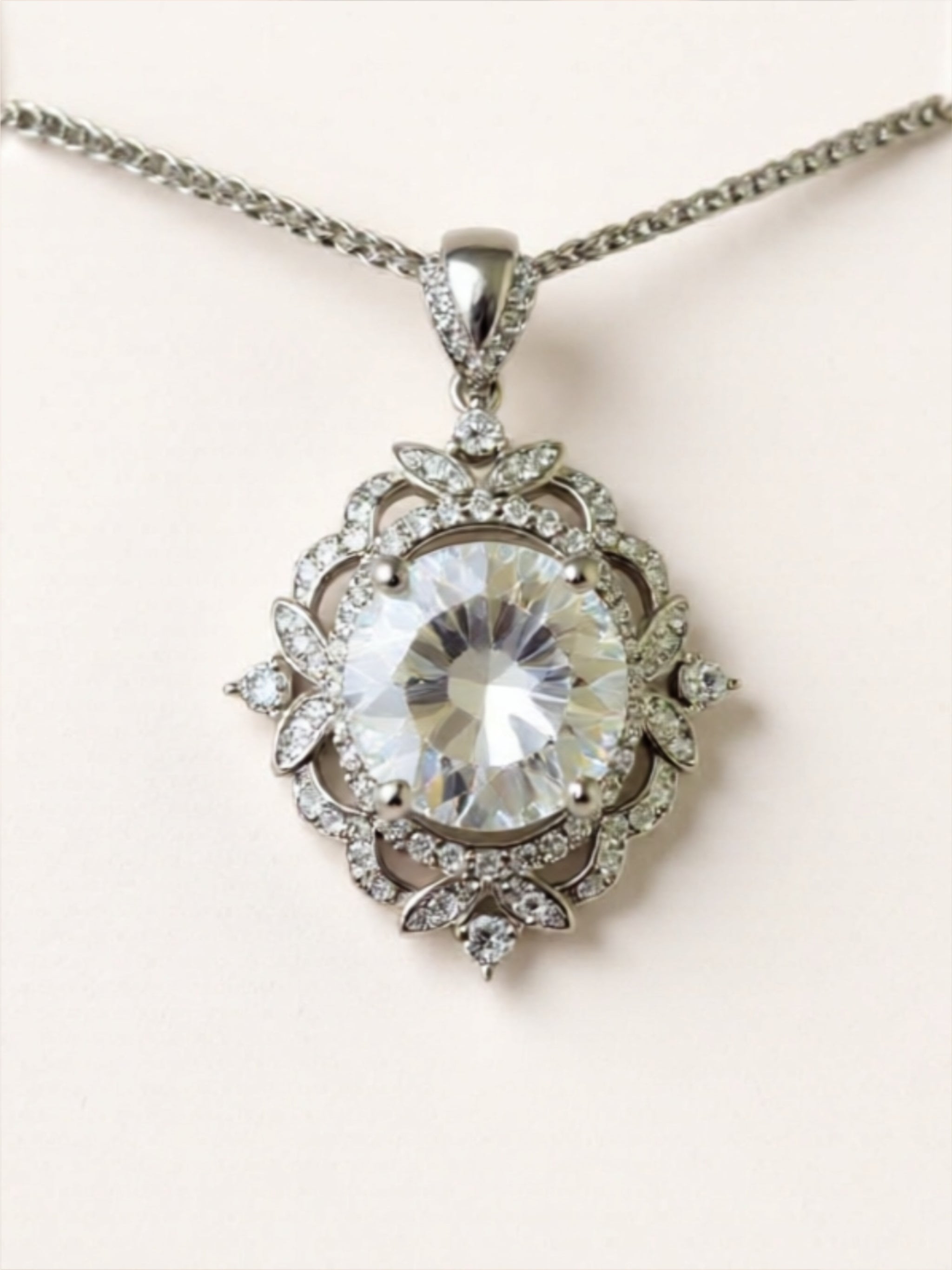 5 Carat Moissanite 925 Sterling Silver Necklace