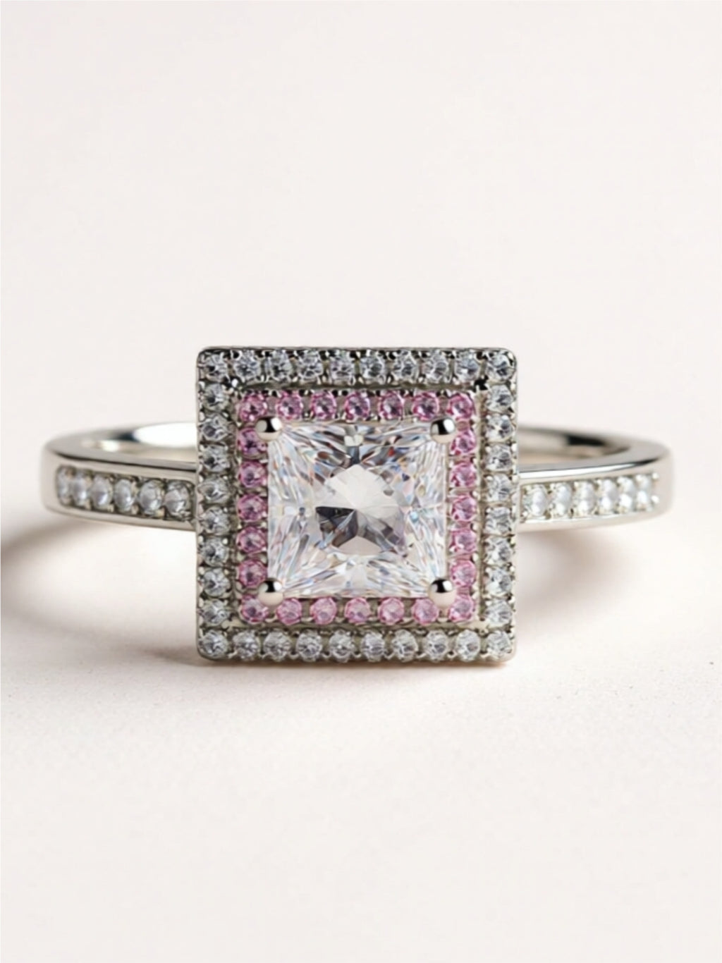 925 Sterling Silver 1 Carat Moissanite Ring