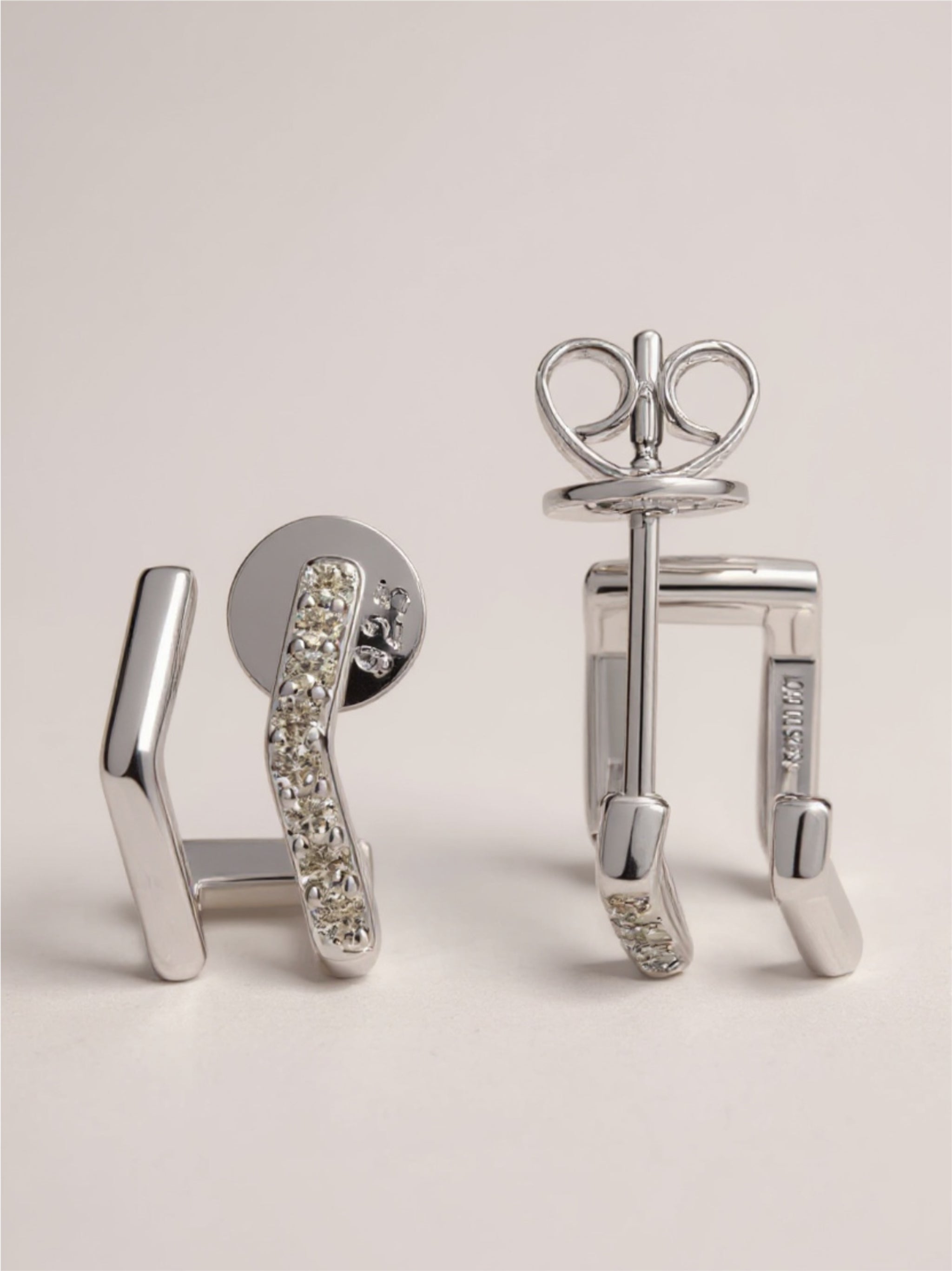 Moissanite 925 Sterling Silver Double Hoop Earrings