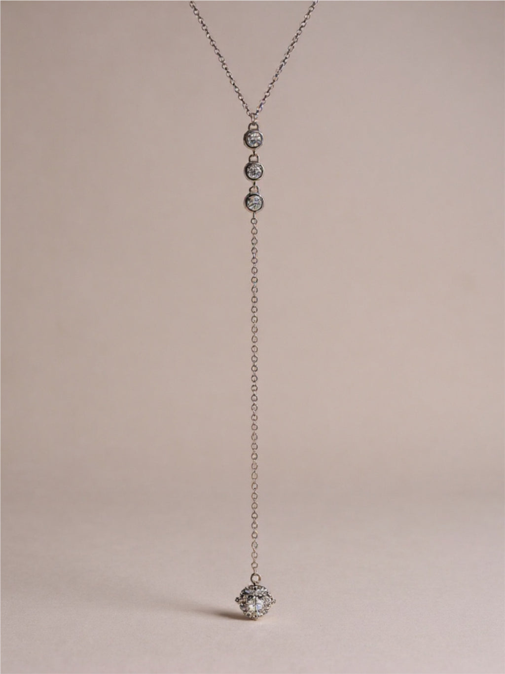 1.3 Carat Moissanite 925 Sterling Silver Drop Necklace