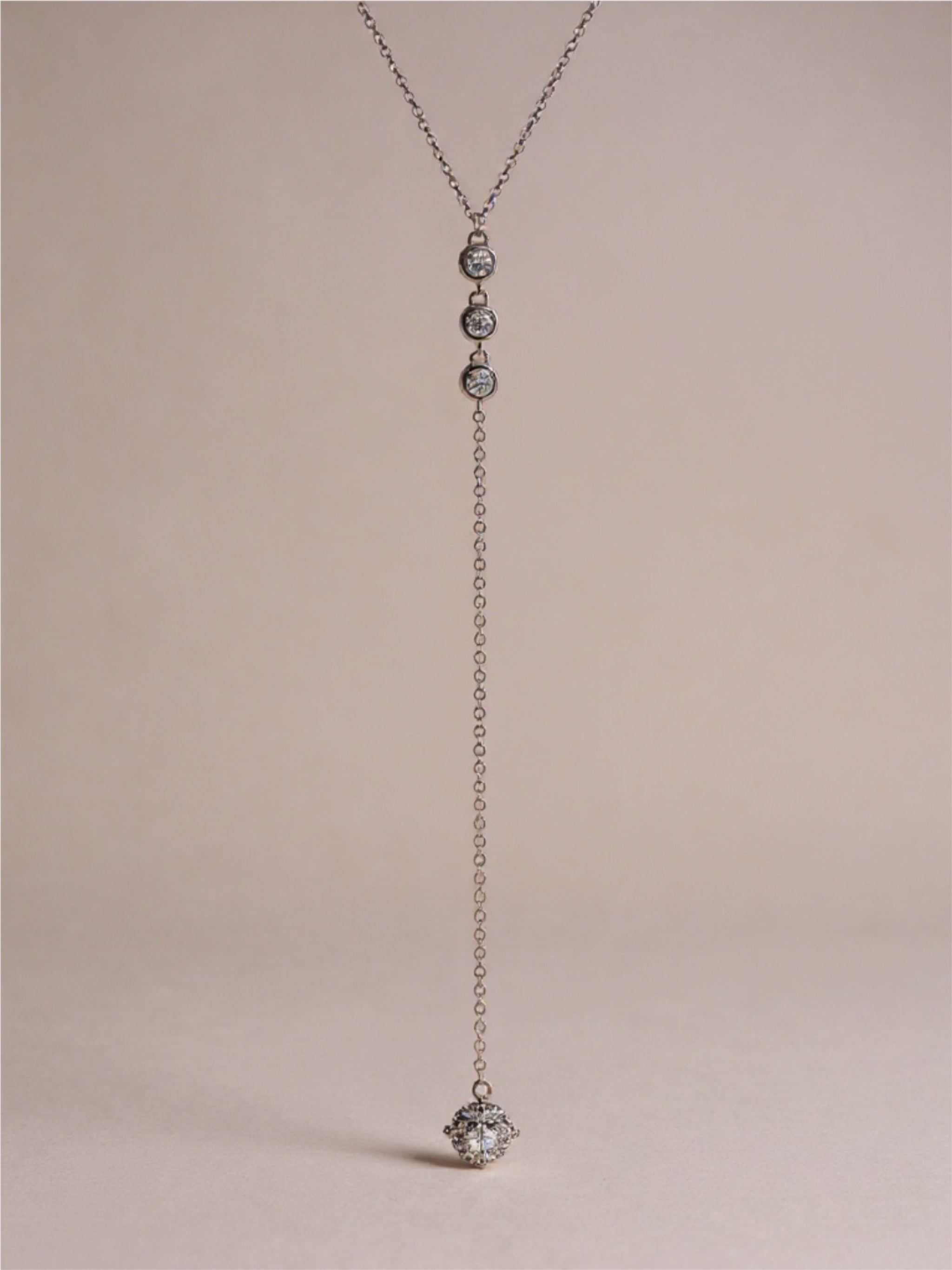 1.3 Carat Moissanite 925 Sterling Silver Drop Necklace