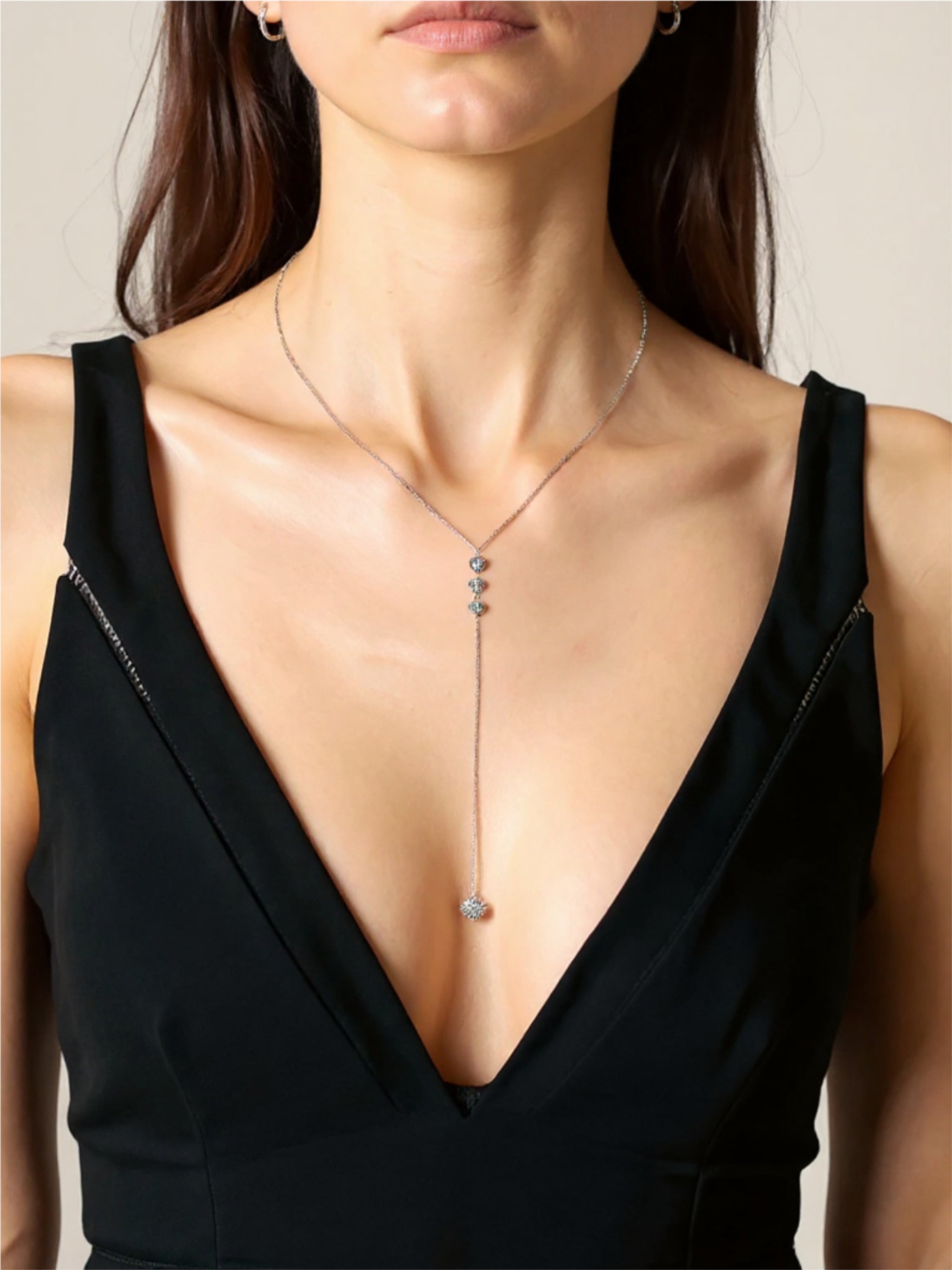 1.3 Carat Moissanite 925 Sterling Silver Drop Necklace