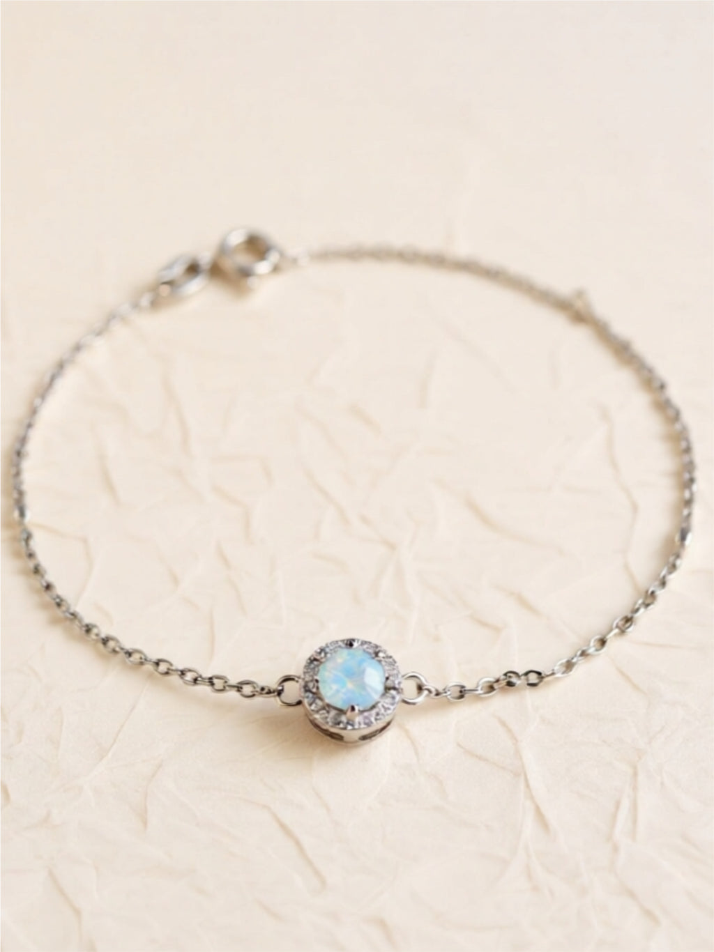 925 Sterling Silver Opal Bracelet