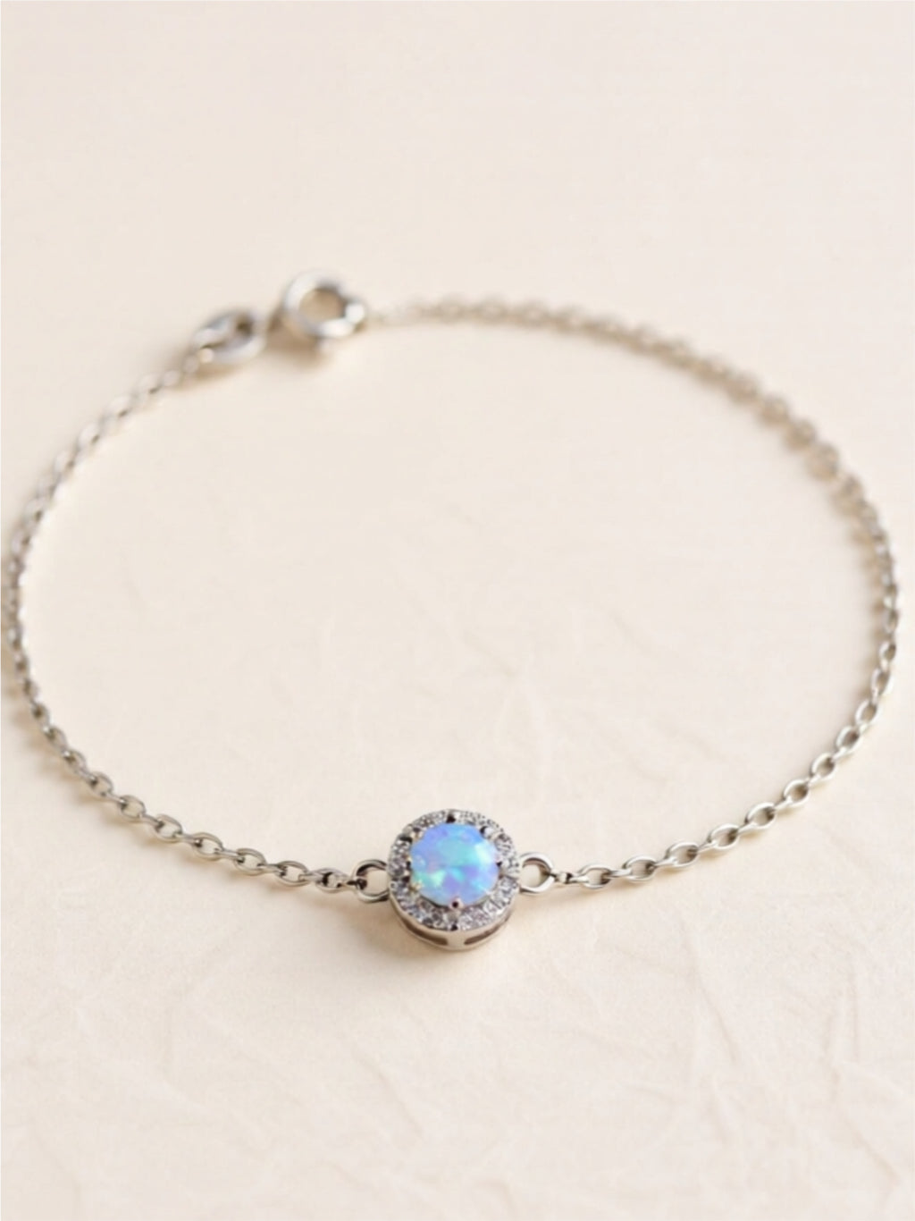 925 Sterling Silver Opal Bracelet