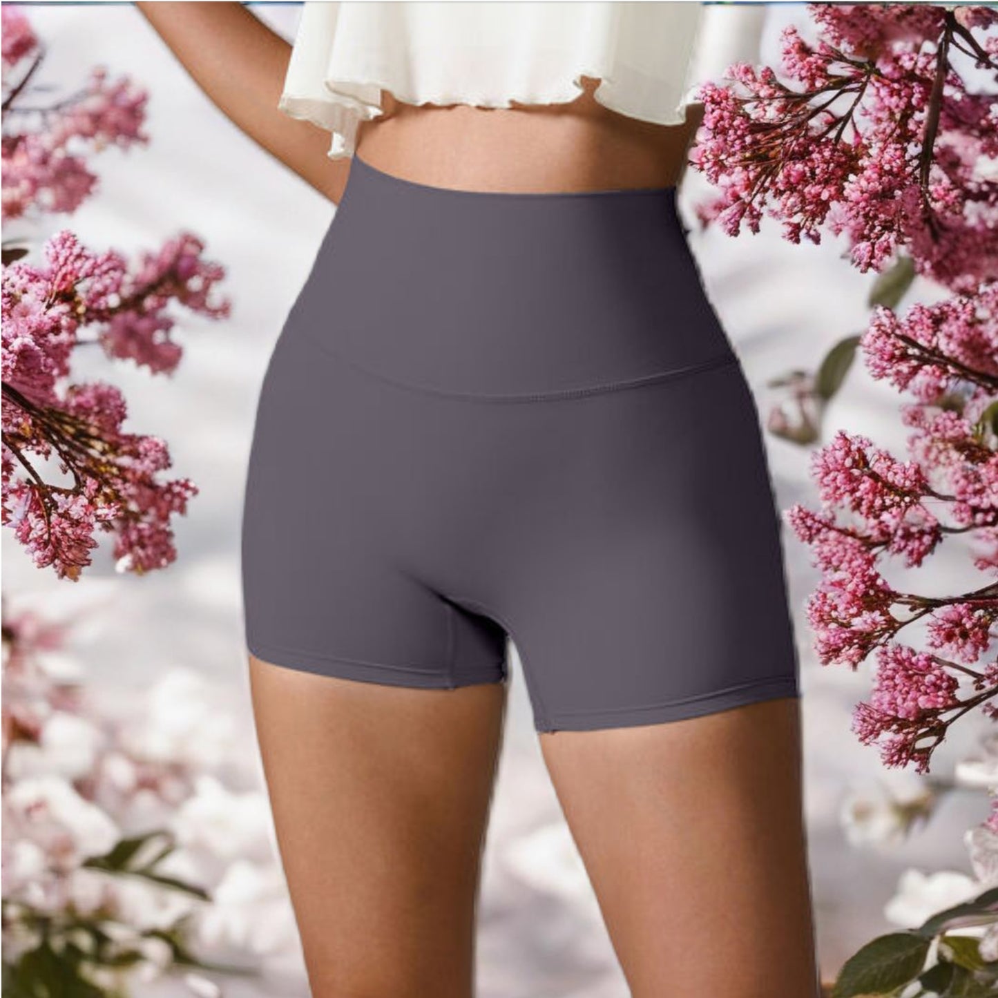 High Waist Active Shorts