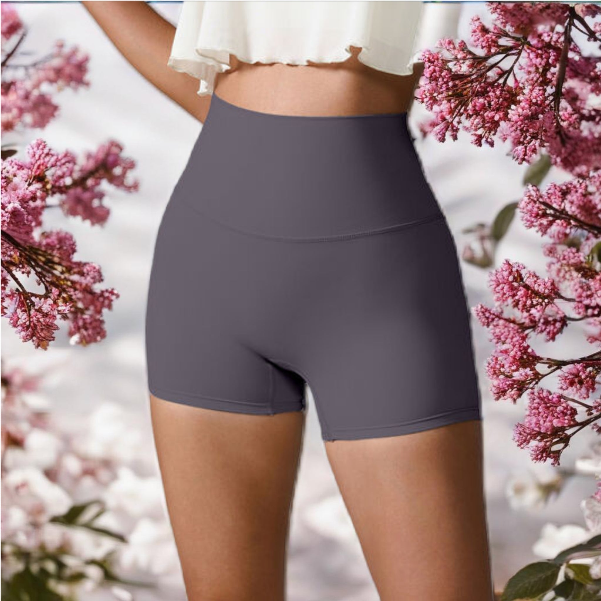 High Waist Active Shorts