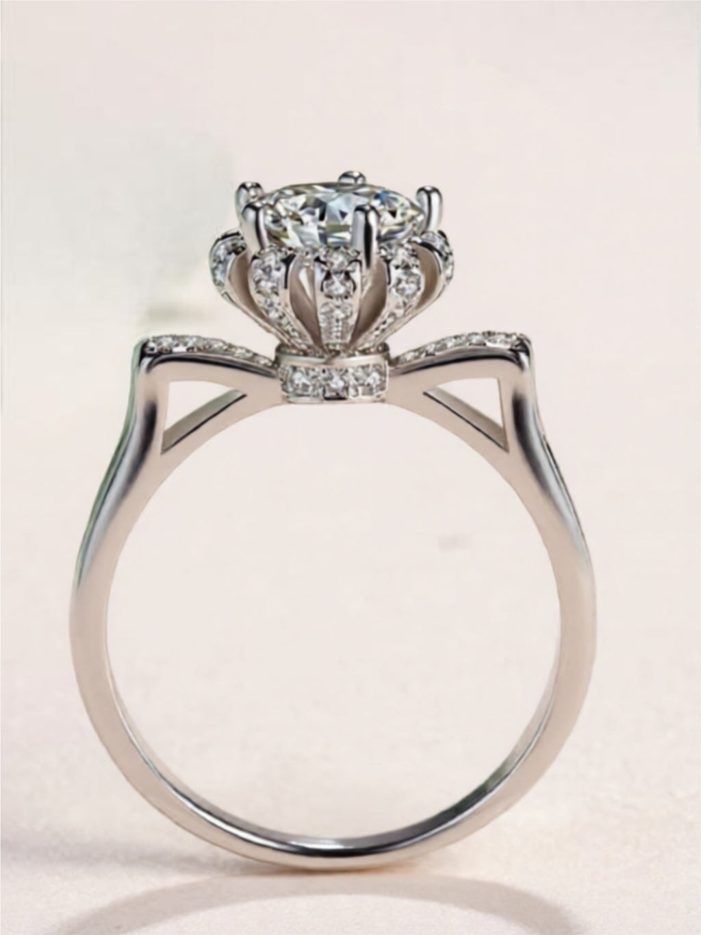 1 Carat Moissanite 925 Sterling Silver Ring