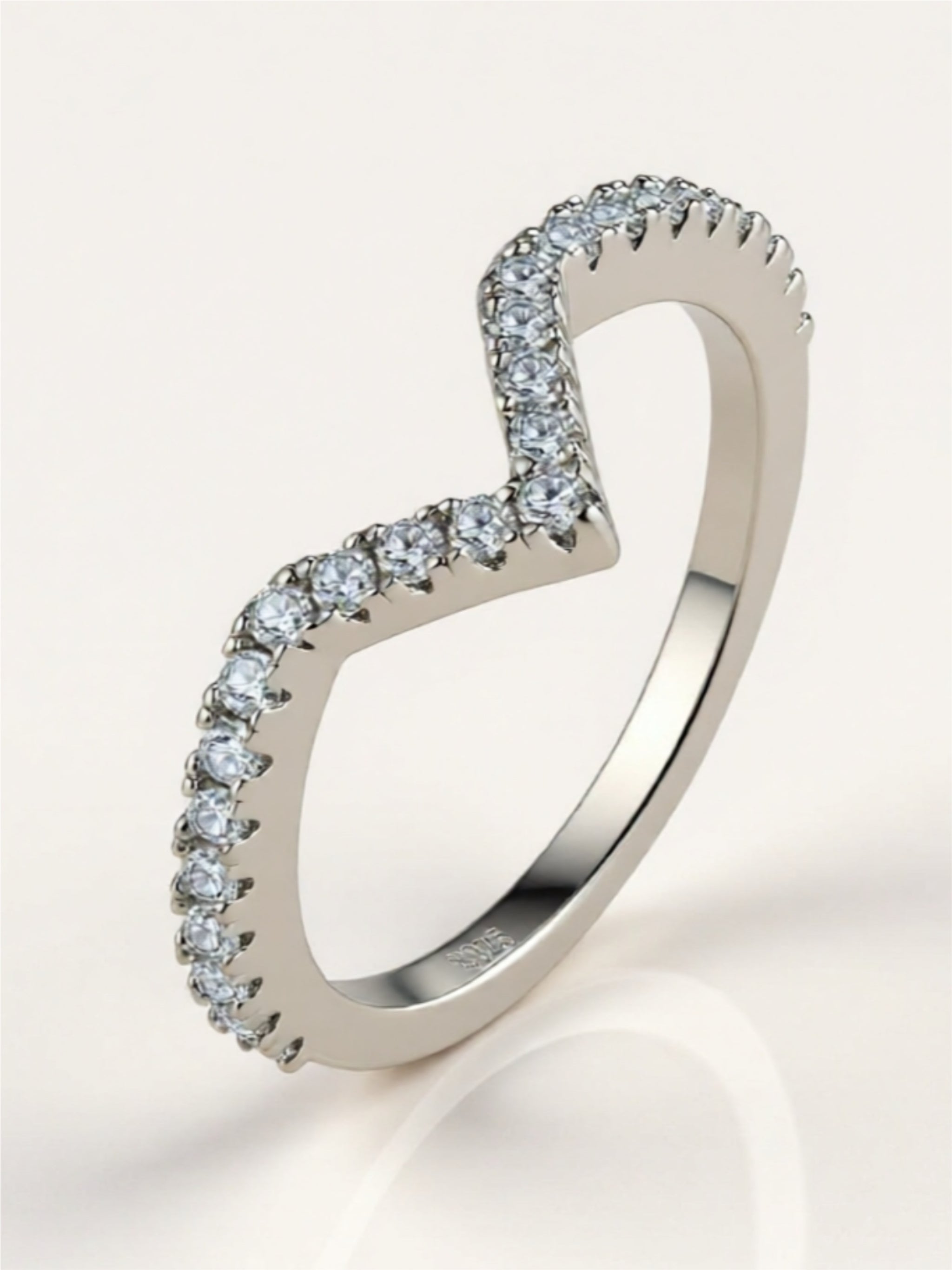 1 Carat Moissanite 925 Sterling Silver Double Layered Ring