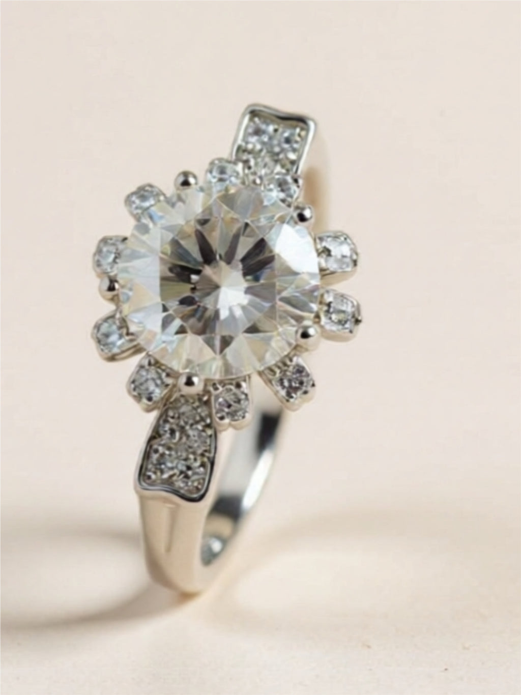 1 Carat Moissanite 925 Sterling Silver Ring