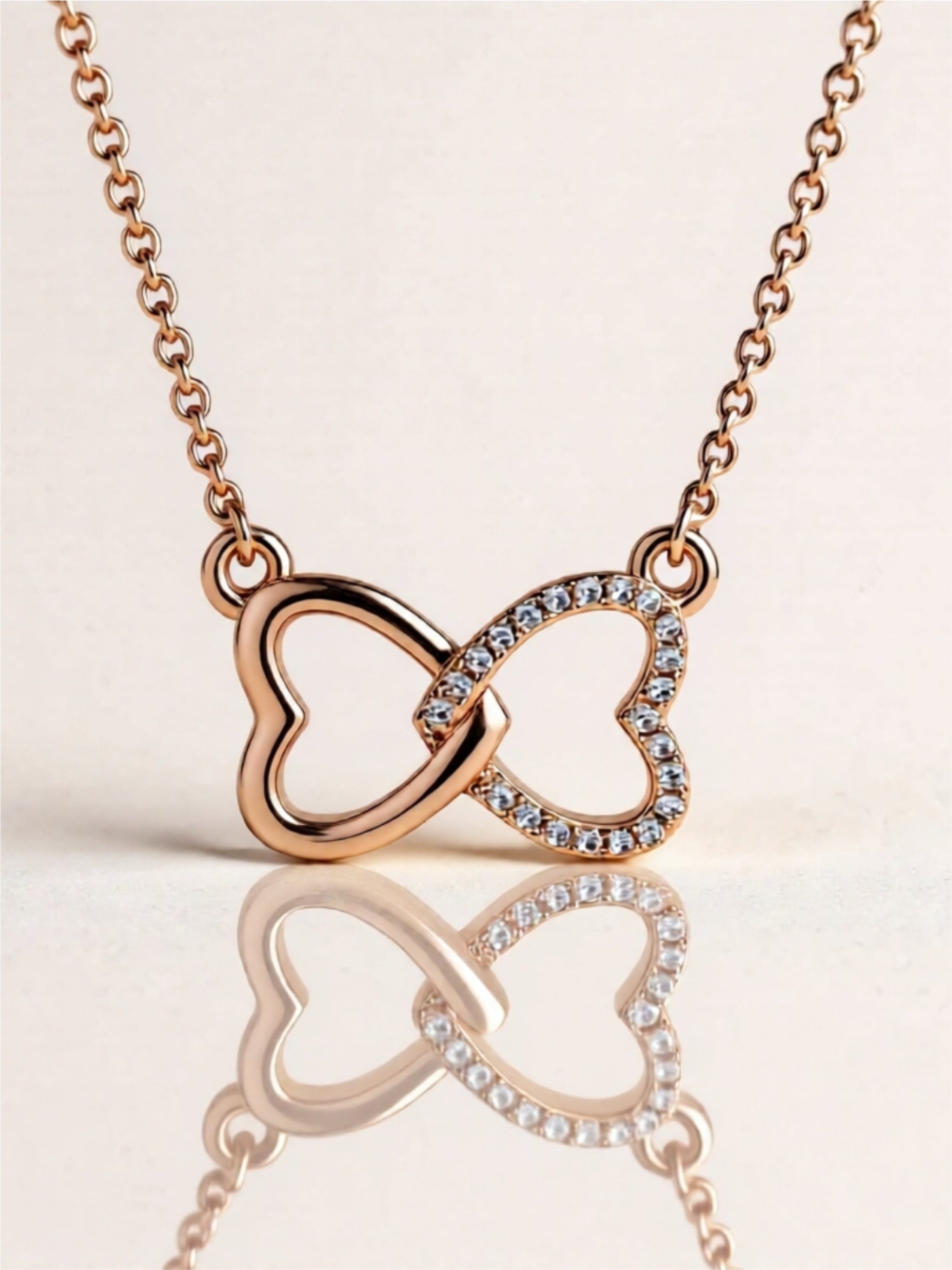 Moissanite 925 Sterling Silver Heart Bow Necklace