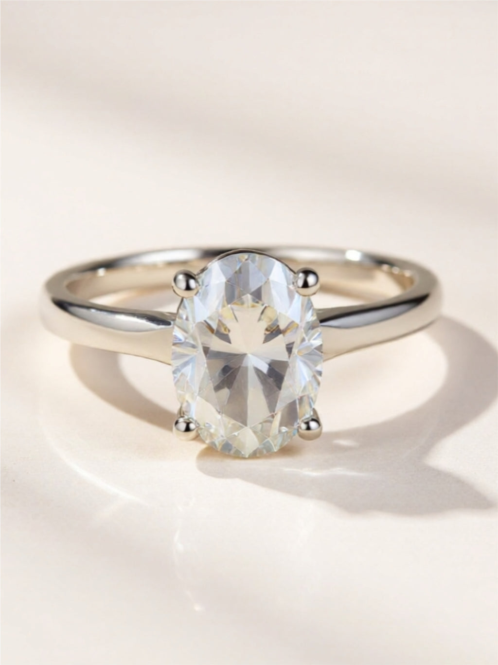 2.5 Carat Moissanite Solitaire 925 Sterling Silver Ring