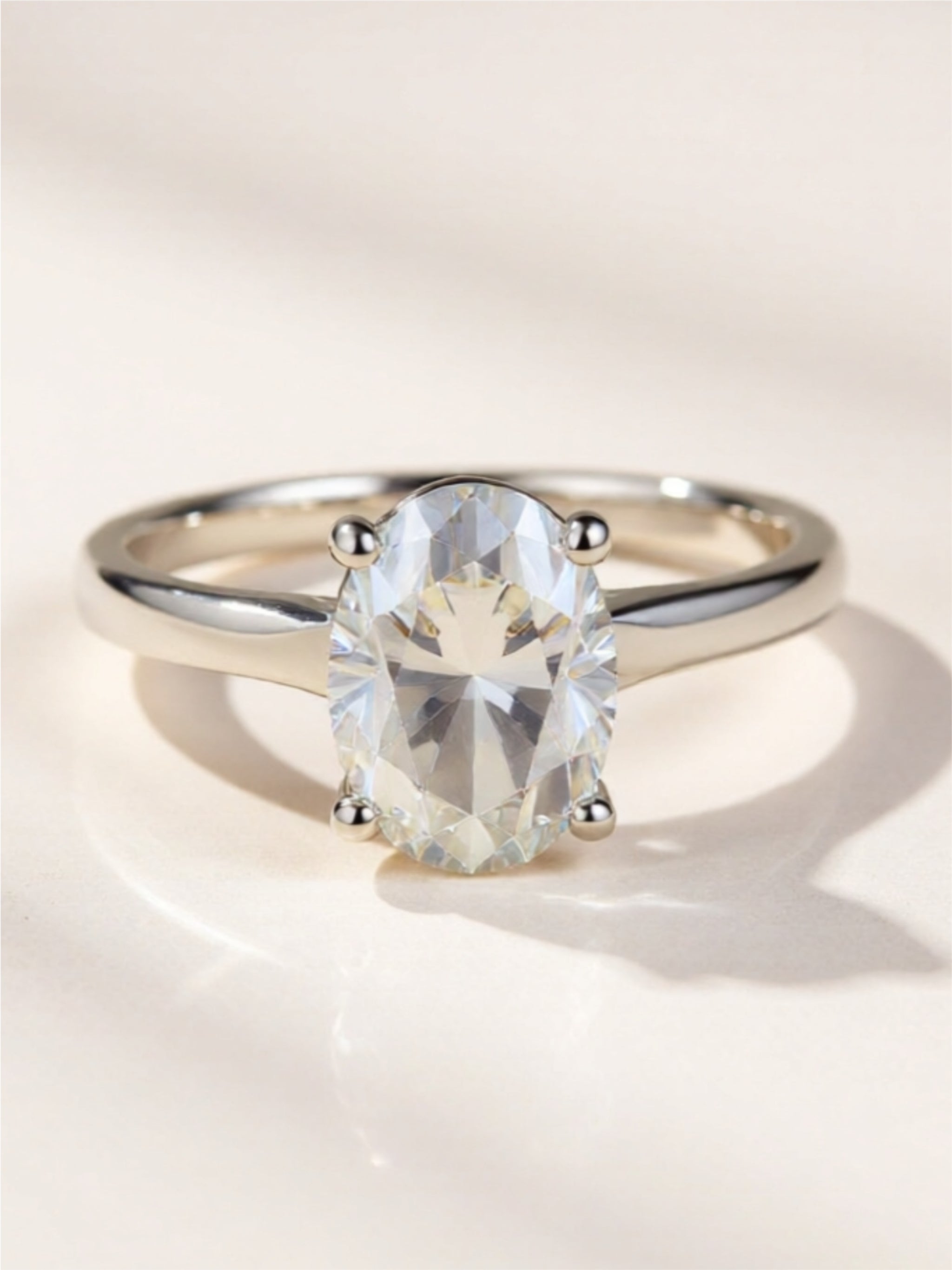 2.5 Carat Moissanite Solitaire 925 Sterling Silver Ring