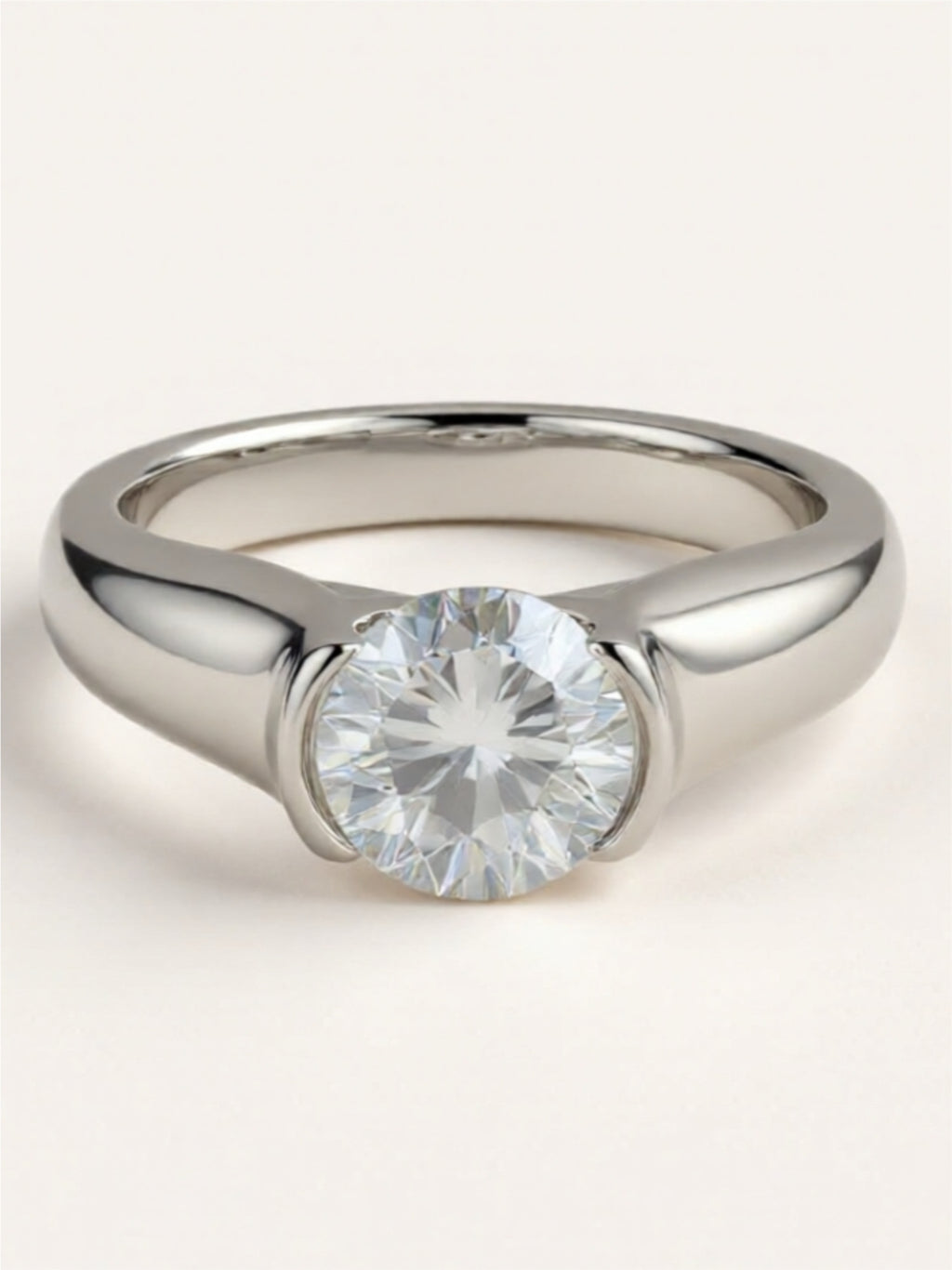 1.5 Carat Moissanite 925 Sterling Silver Ring