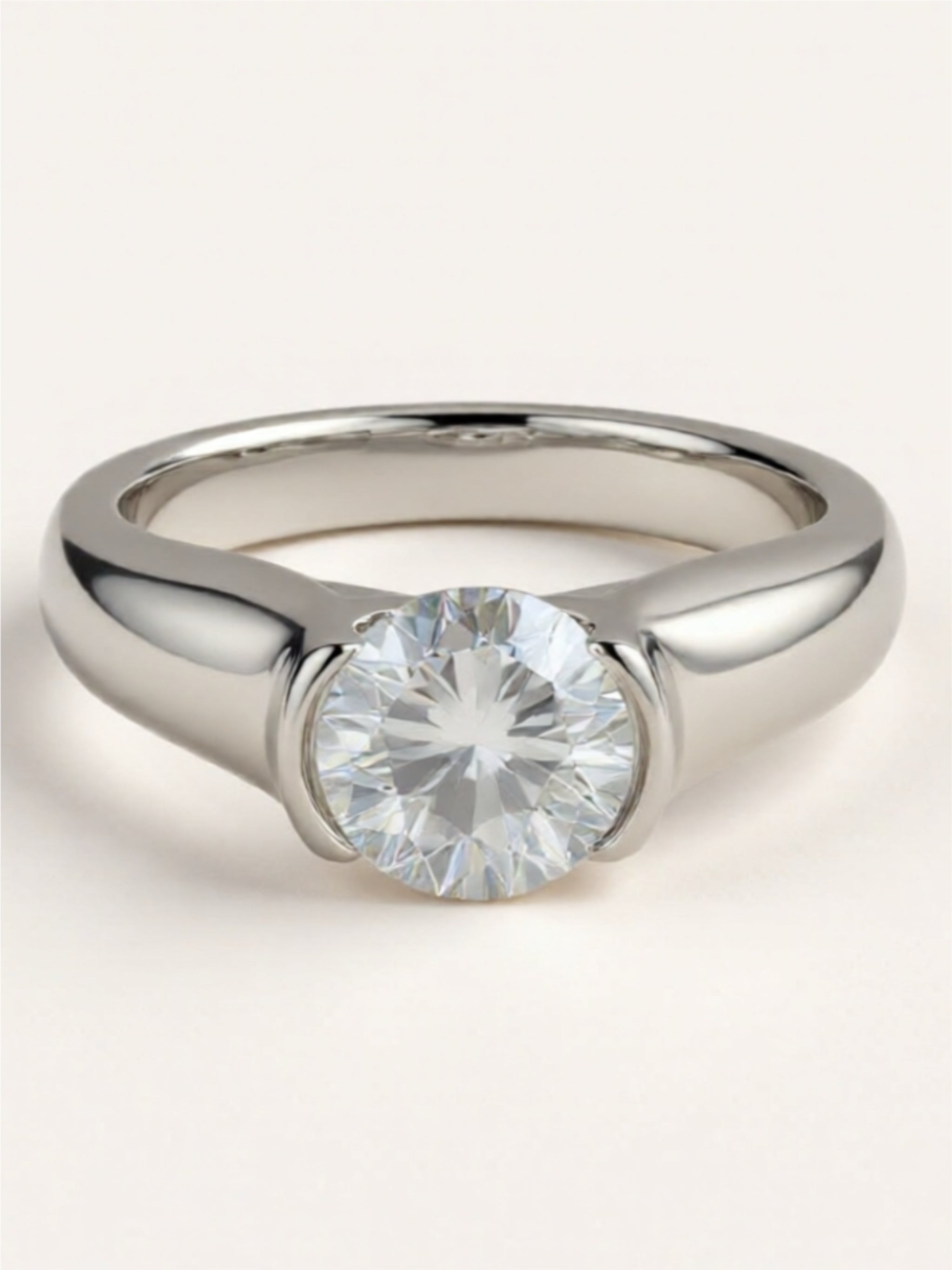 1.5 Carat Moissanite 925 Sterling Silver Ring