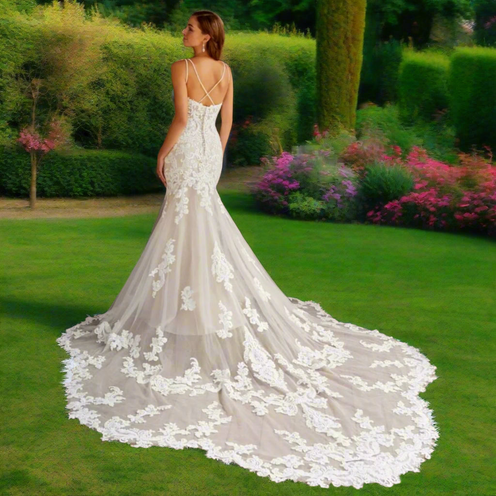 Mermaid Sweetheart Lace Wedding Gown