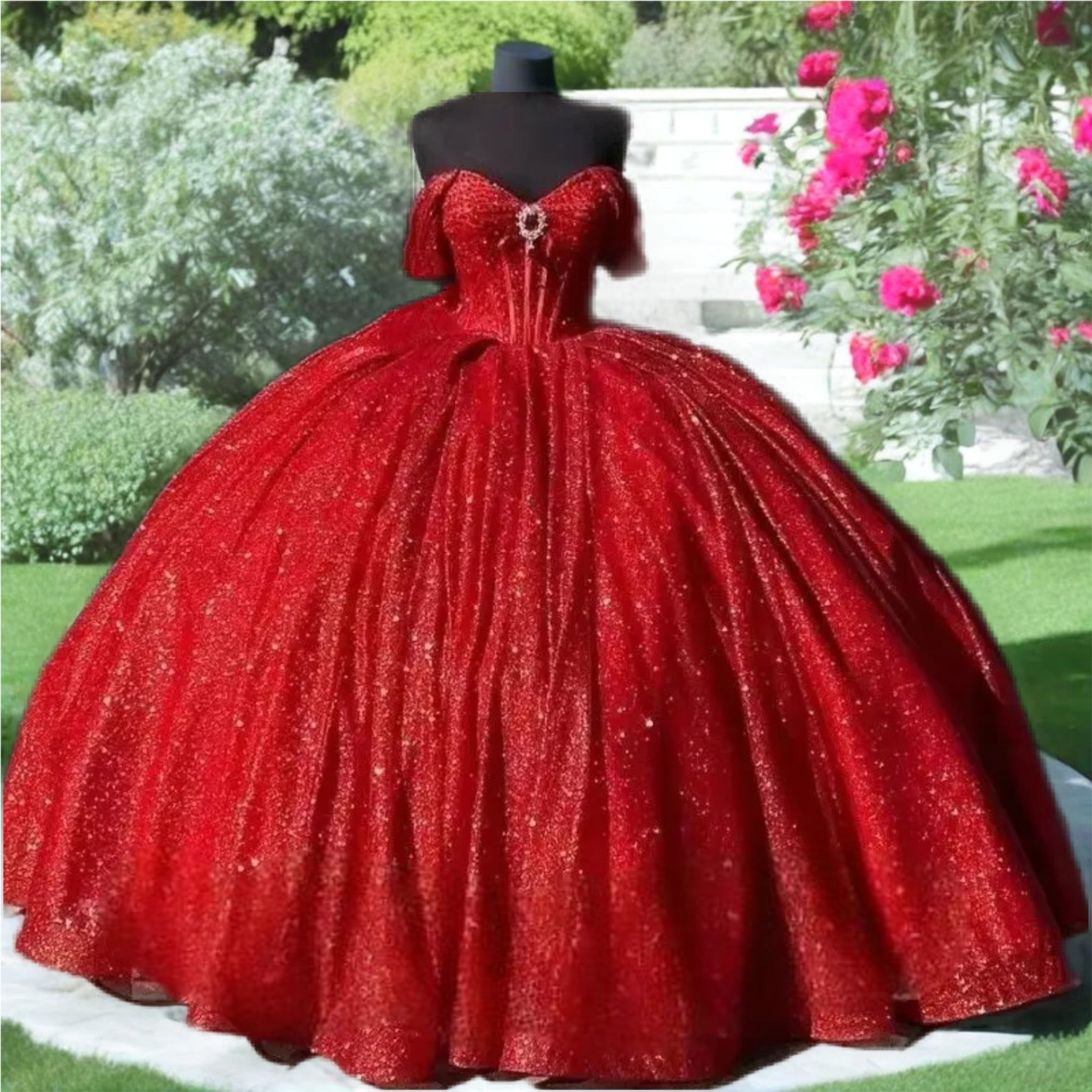 Off-Shoulder Ball Gown Quinceanera Dress