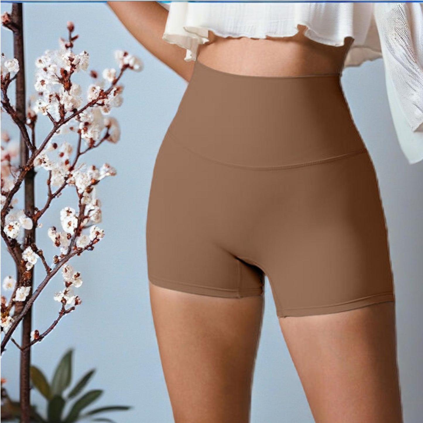 High Waist Active Shorts