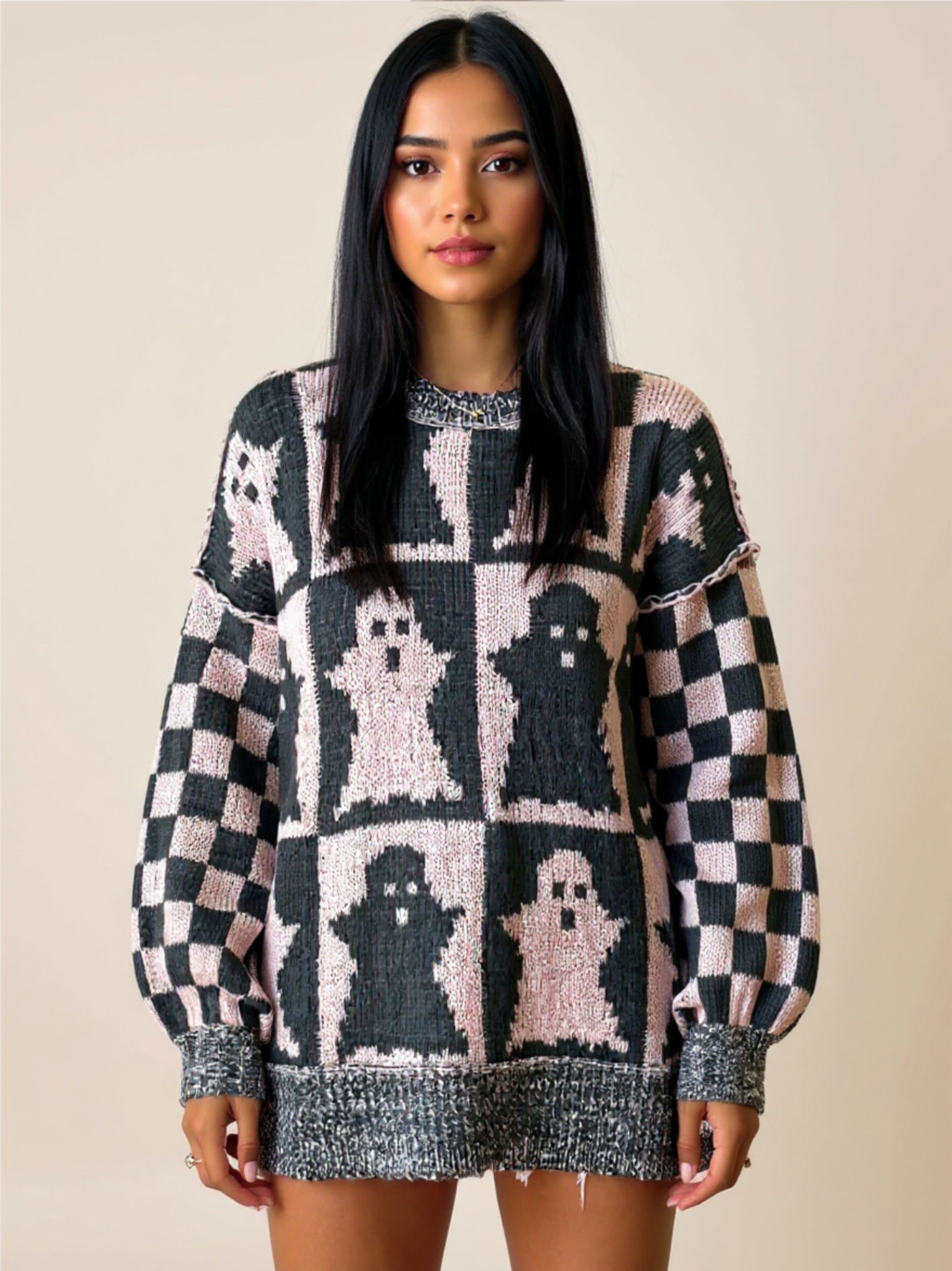 Ghost Dropped Shoulder Sweater