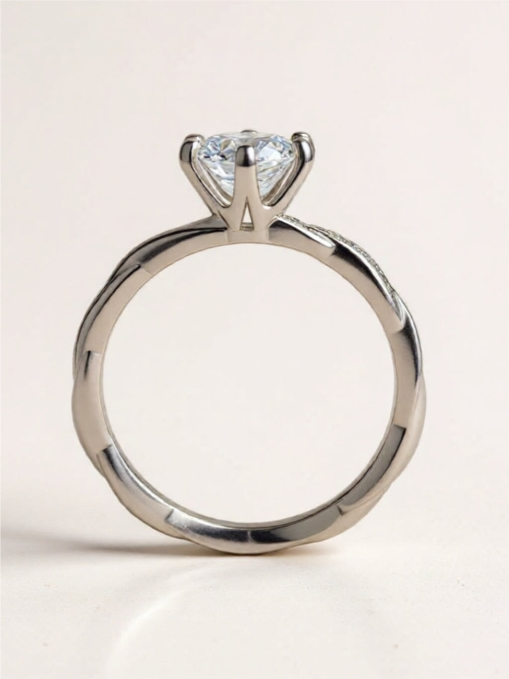 1 Carat Moissanite 925 Sterling Silver Ring