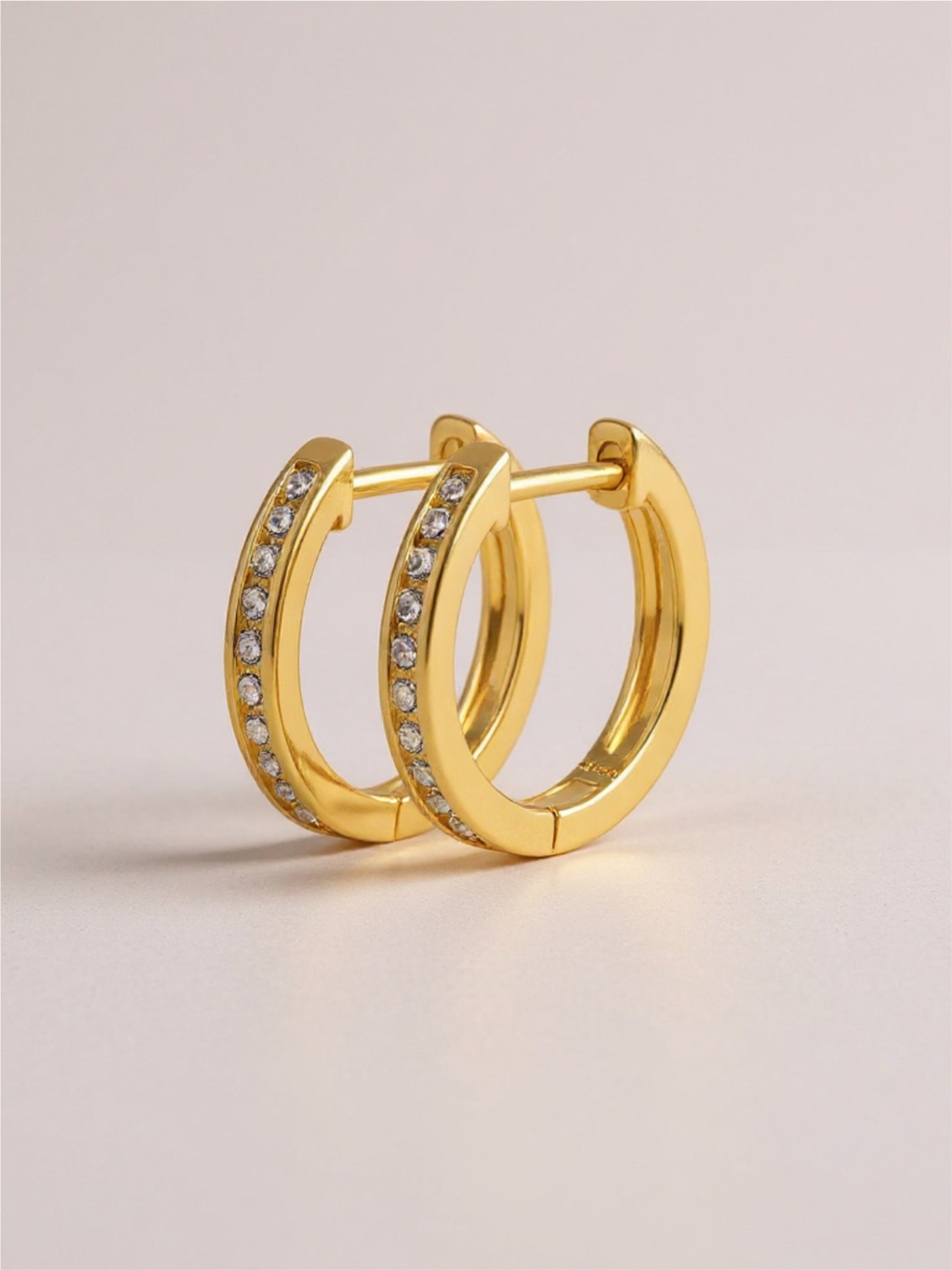 Moissanite 925 Sterling Silver Huggie Earrings