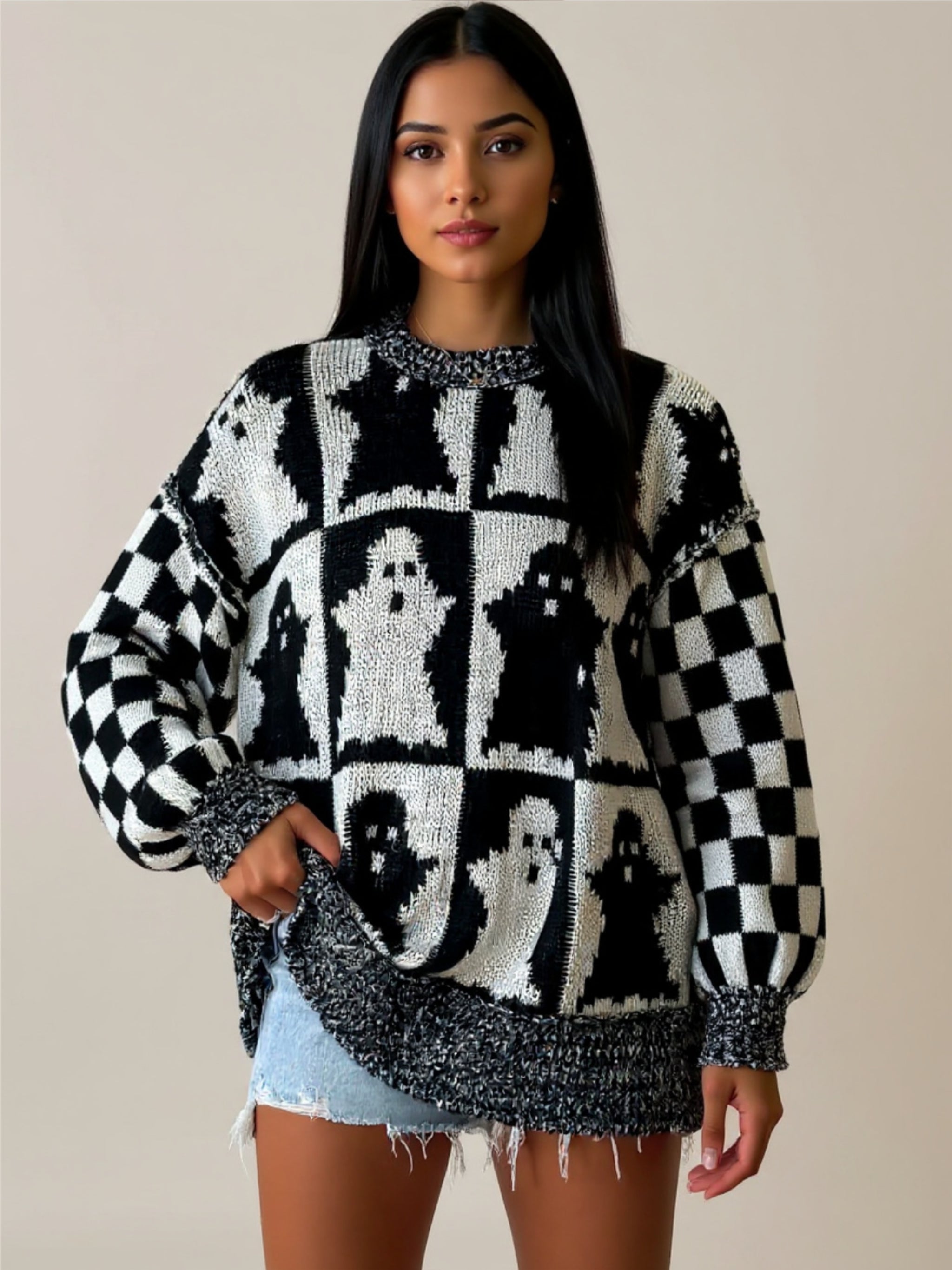 Ghost Dropped Shoulder Sweater