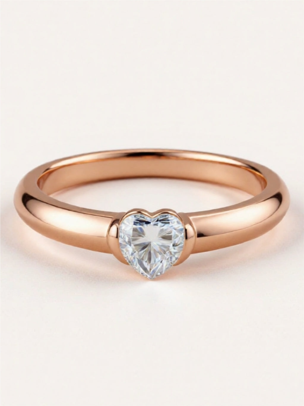 Moissanite 925 Sterling Silver Heart Ring