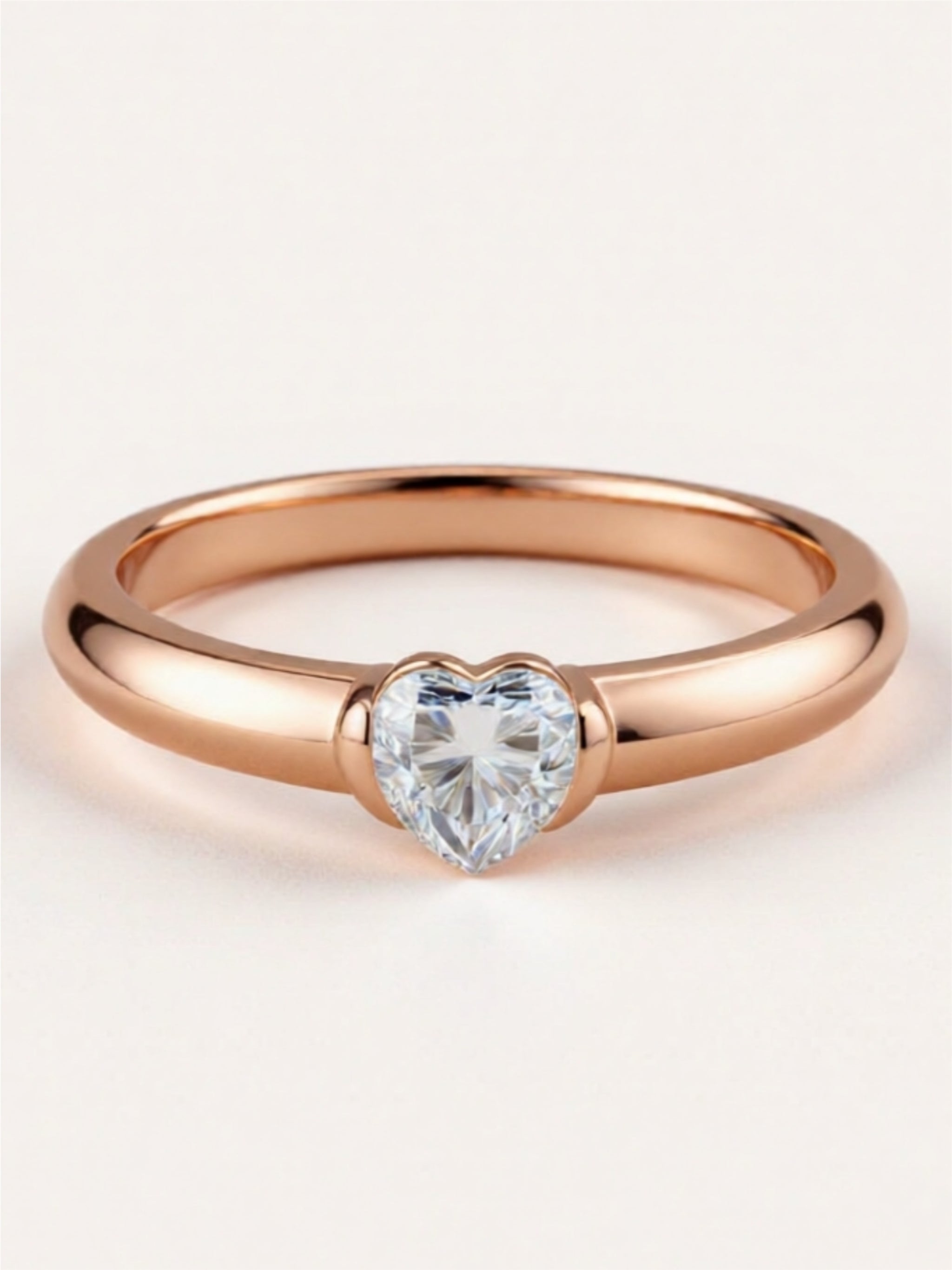 Moissanite 925 Sterling Silver Heart Ring