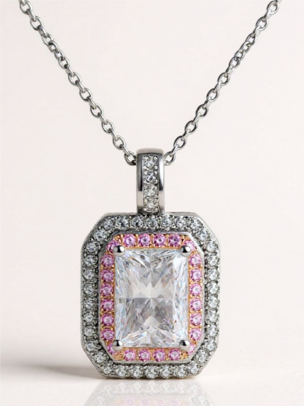 1 Carat Moissanite Pendant Necklace