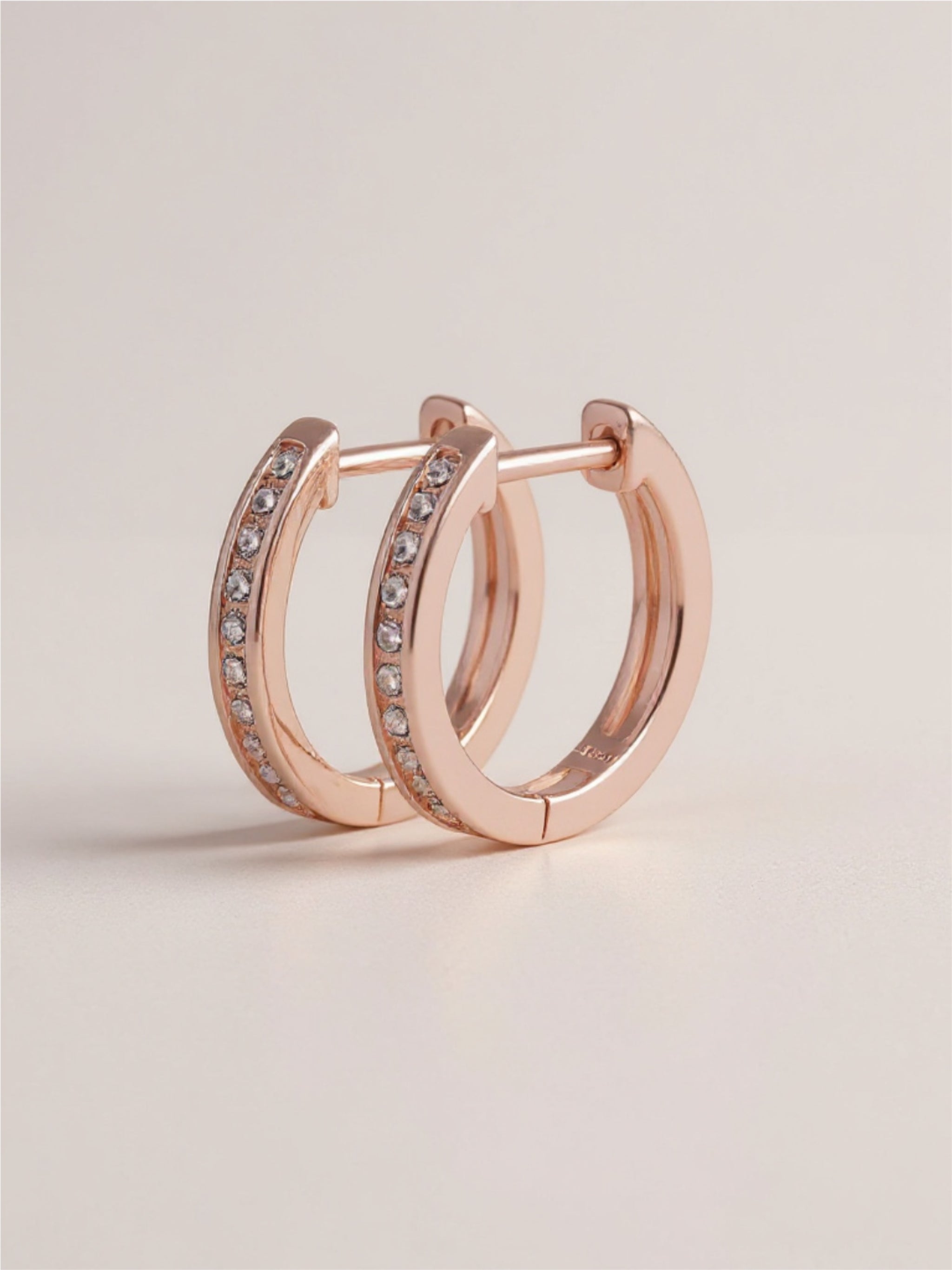 Moissanite 925 Sterling Silver Huggie Earrings