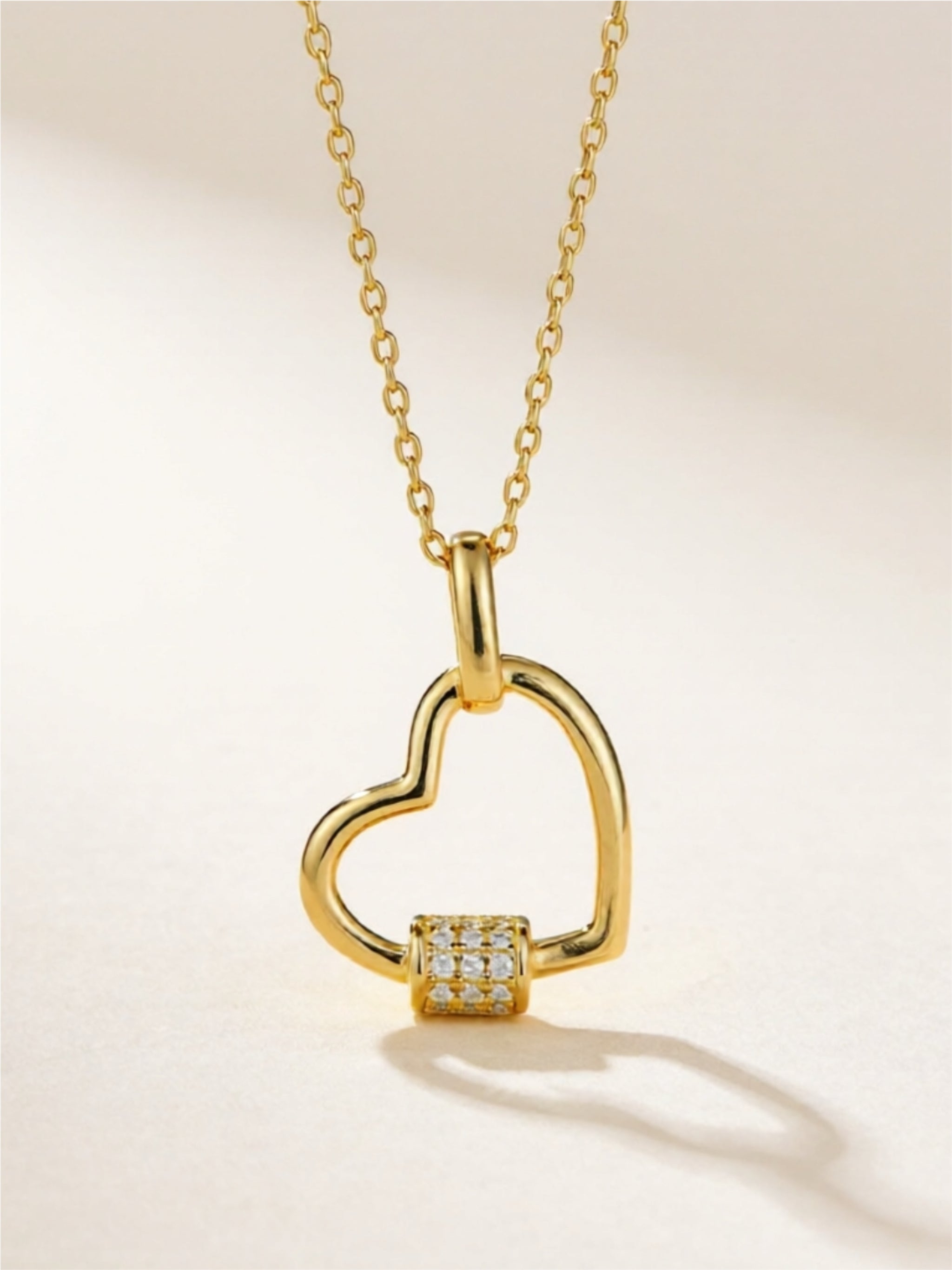 Moissanite 925 Sterling Silver Heart Necklace