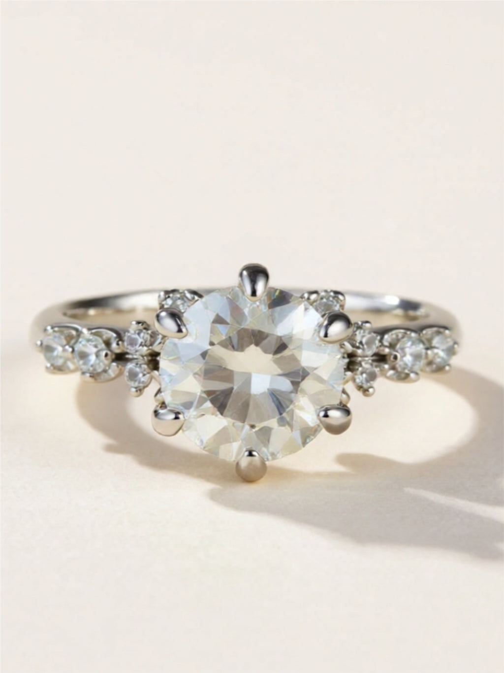 2 Carat Moissanite 925 Sterling Silver Ring