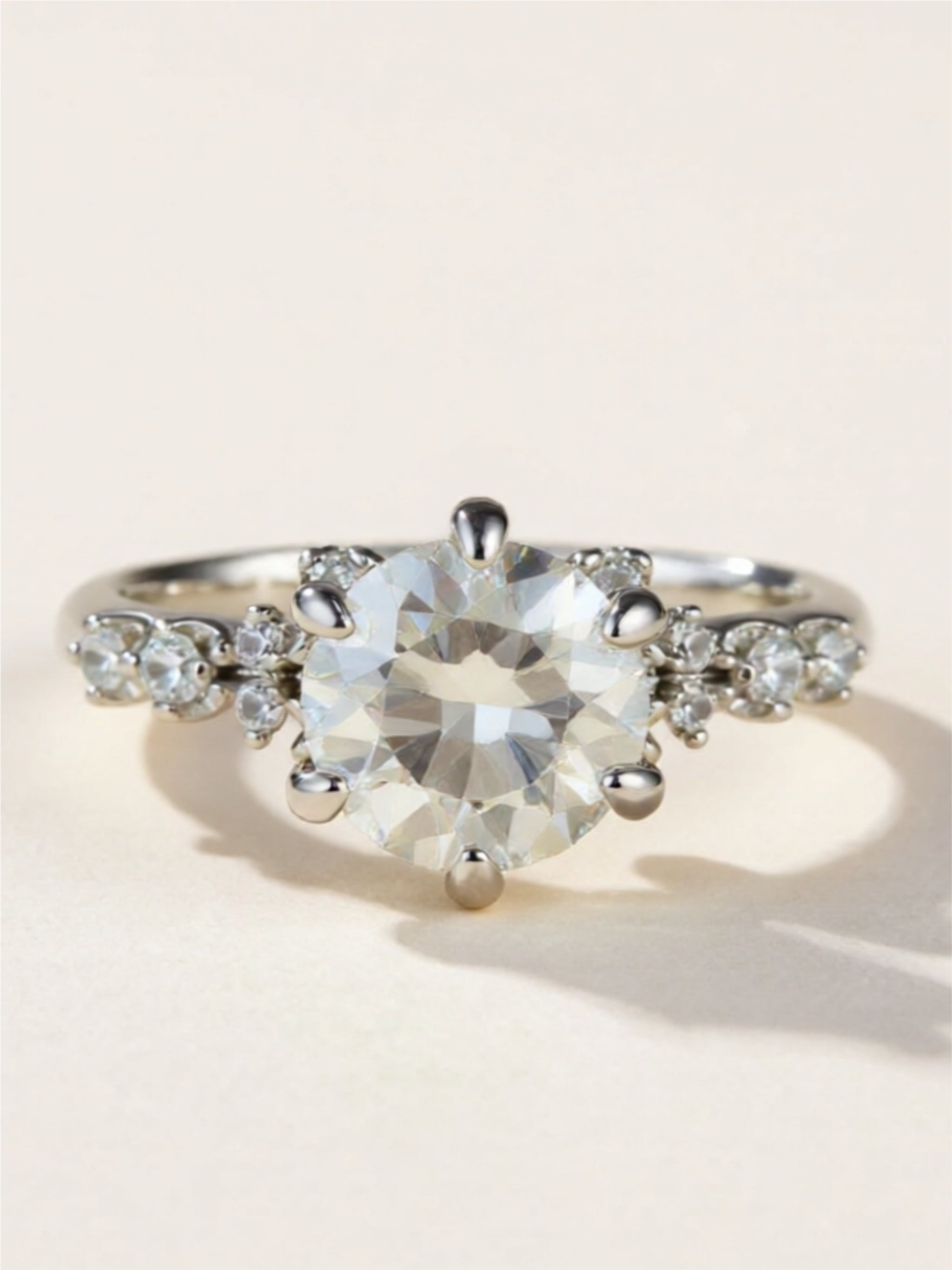 2 Carat Moissanite 925 Sterling Silver Ring