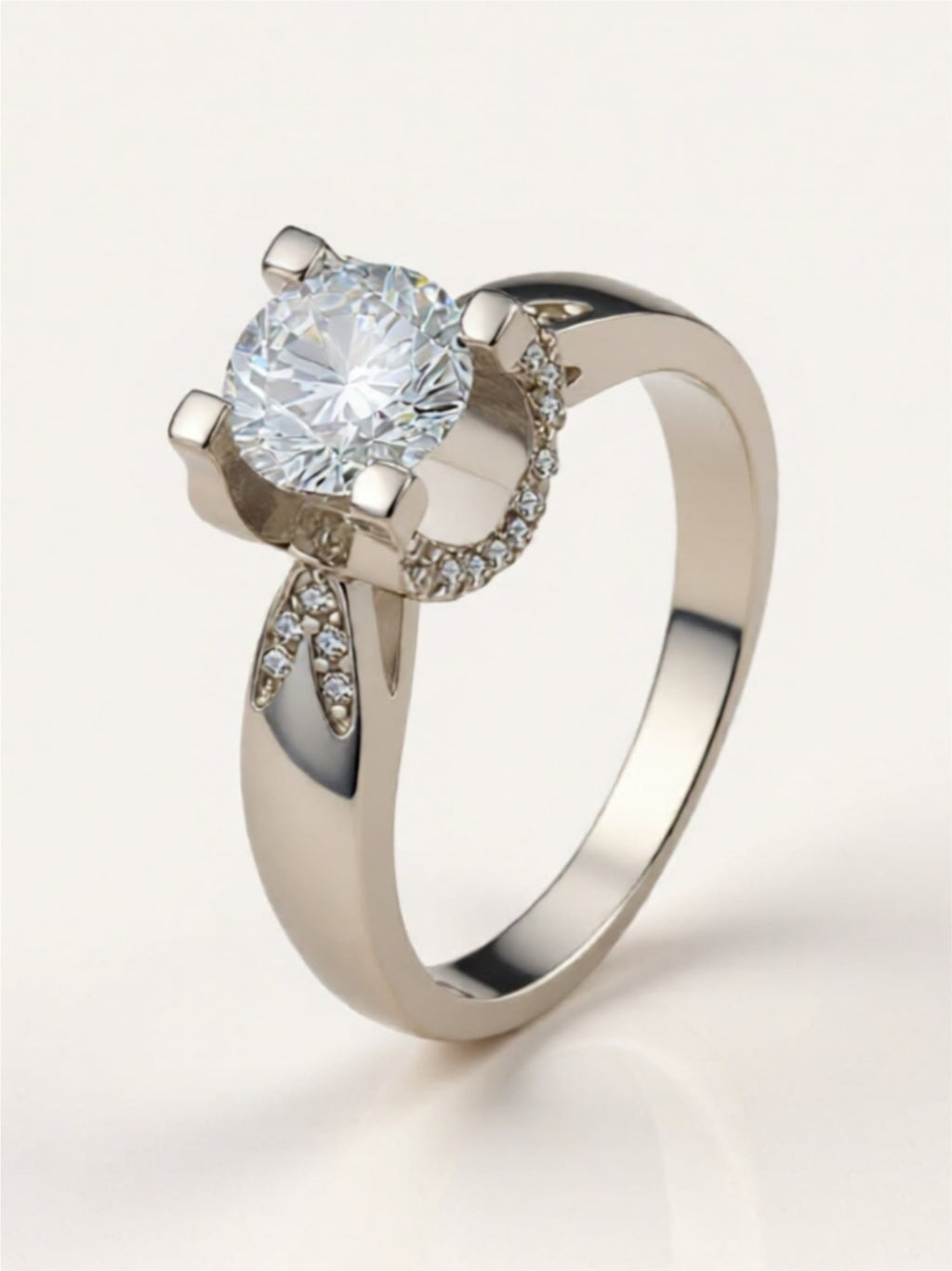 2 Carat Moissanite 925 Sterling Silver Ring