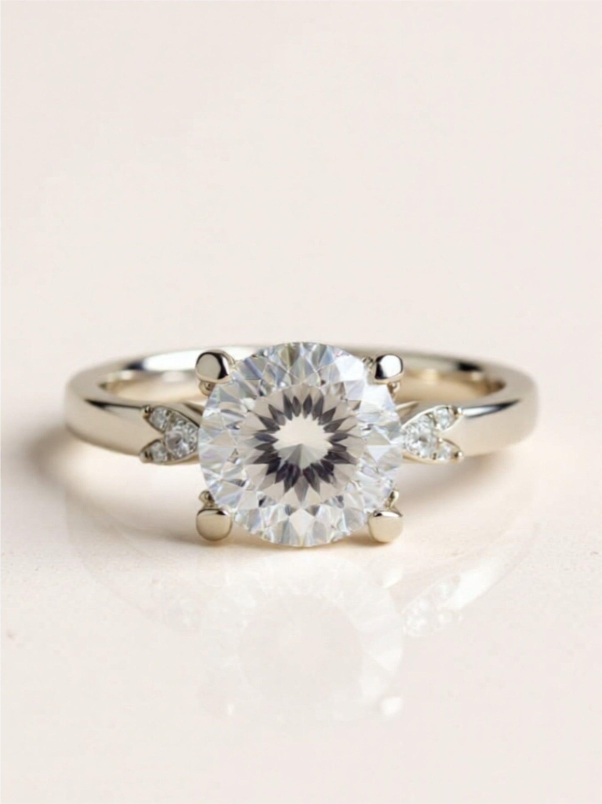 2 Carat Moissanite 925 Sterling Silver Ring