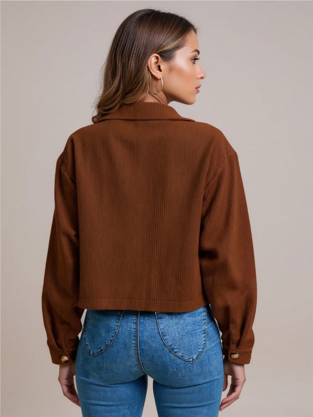 Corduroy Button Up Jacket