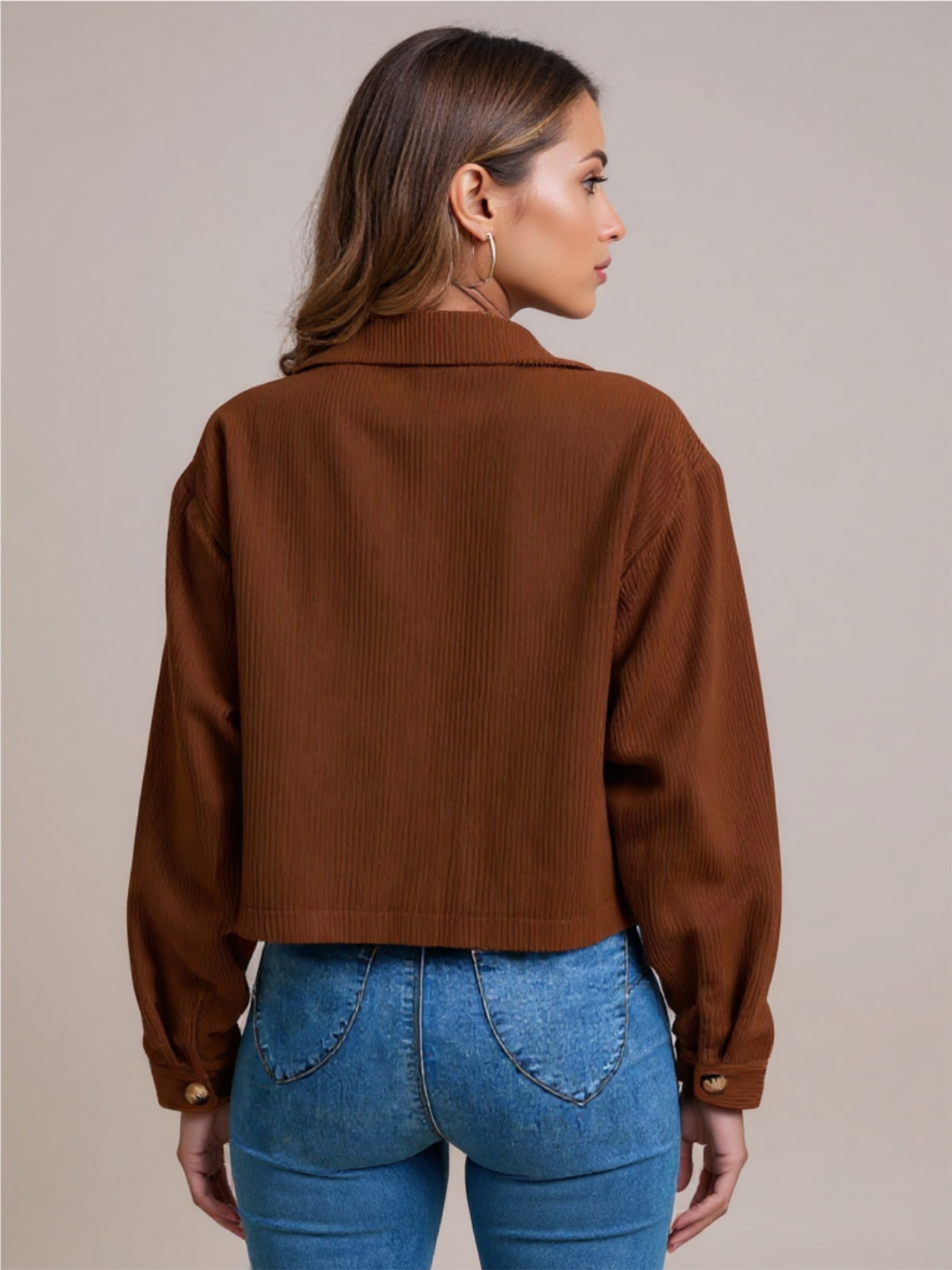 Corduroy Button Up Jacket