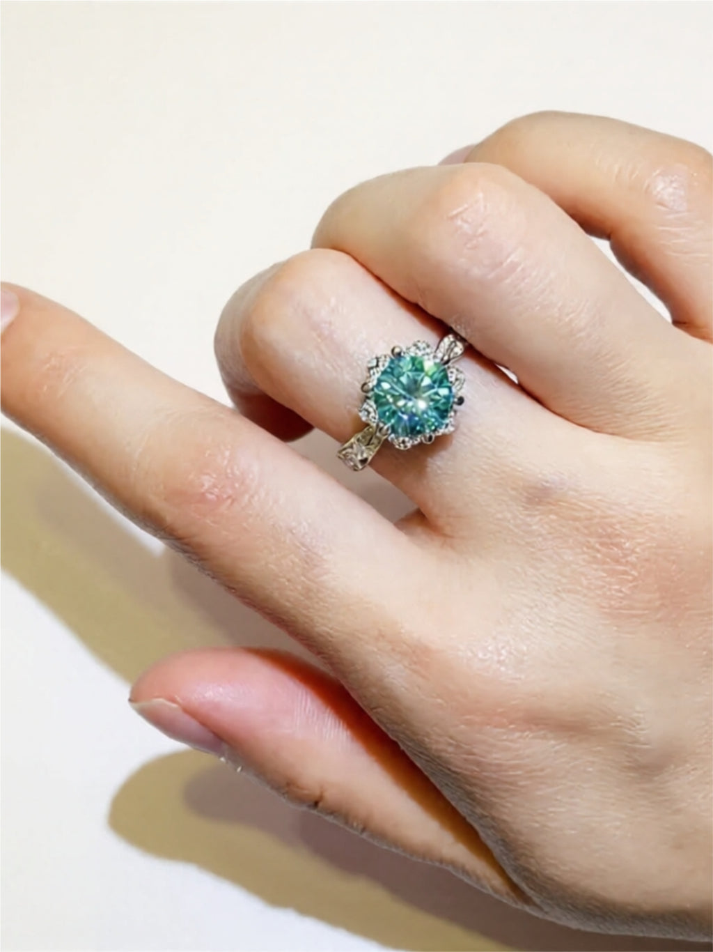 2 Carat Moissanite 925 Sterling Silver Ring